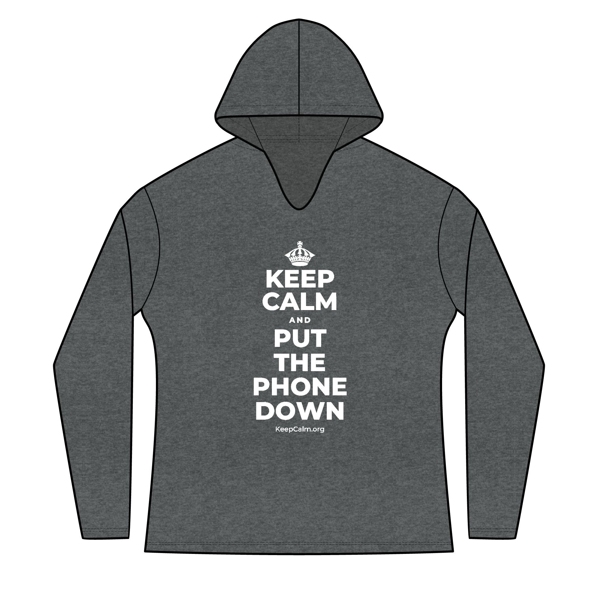KEEP CALM AND PUT THE PHONE DOWN Women's Long Sleeve Hoodie