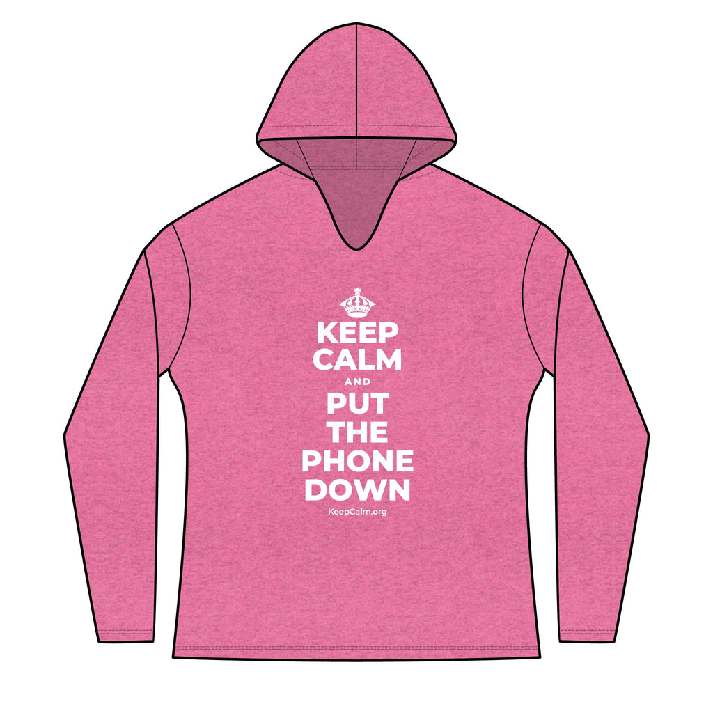 KEEP CALM AND PUT THE PHONE DOWN Women's Long Sleeve Hoodie