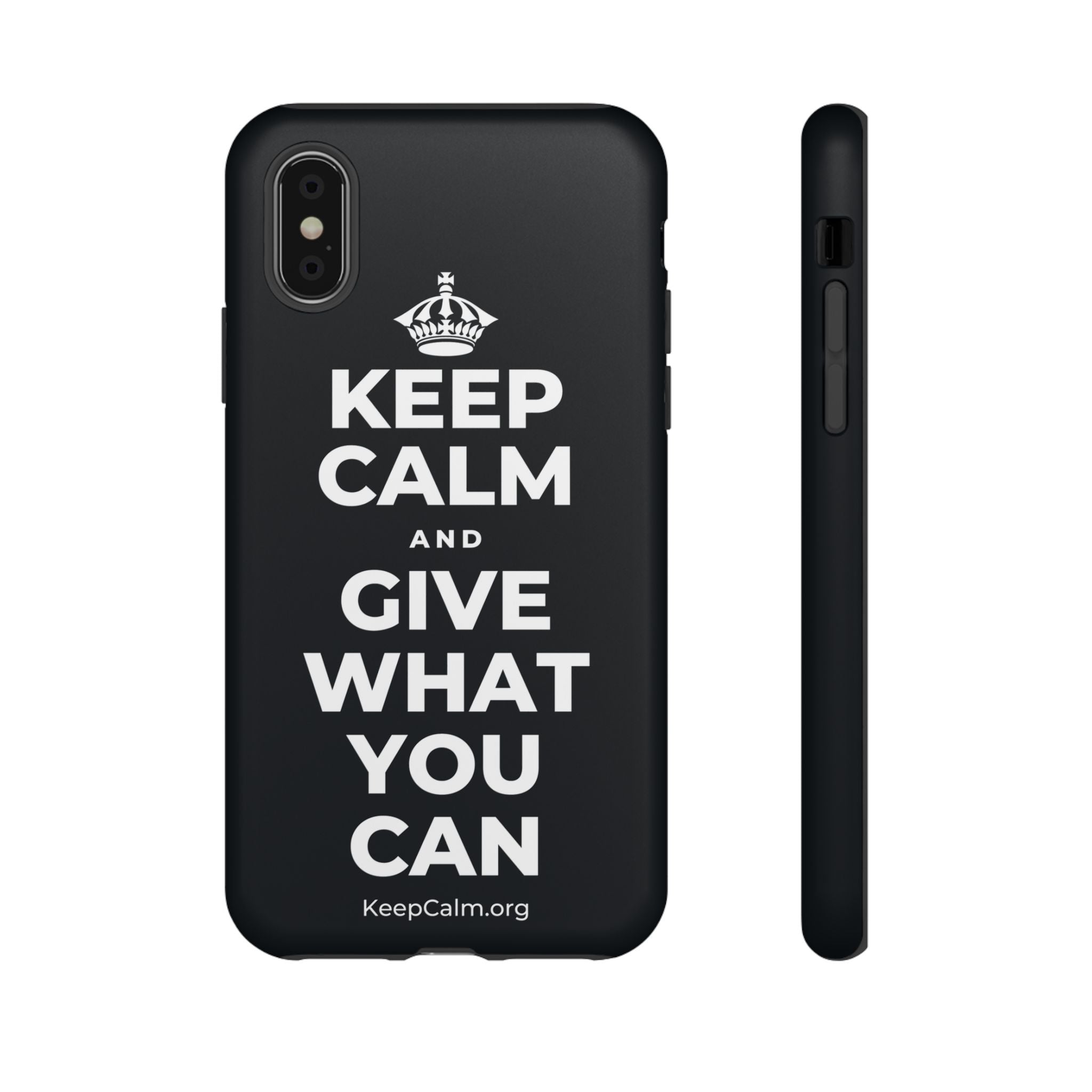 KEEP CALM AND GIVE WHAT YOU CAN Phone Case (Dark)
