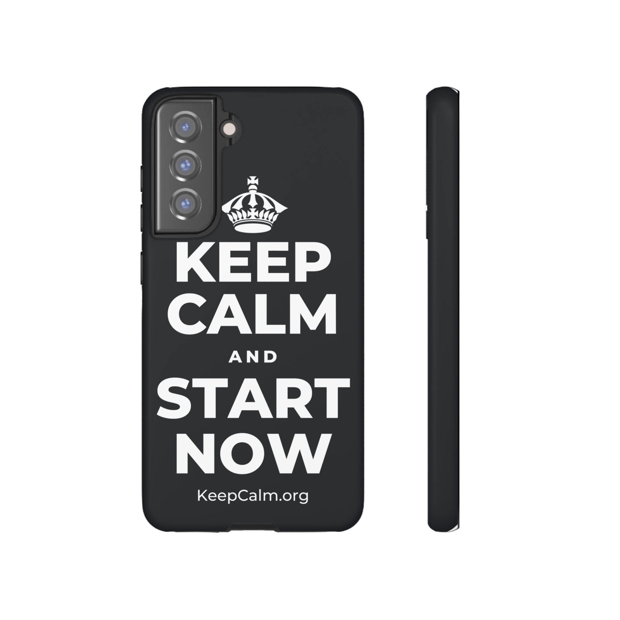 KEEP CALM AND START NOW Phone Case (Dark)