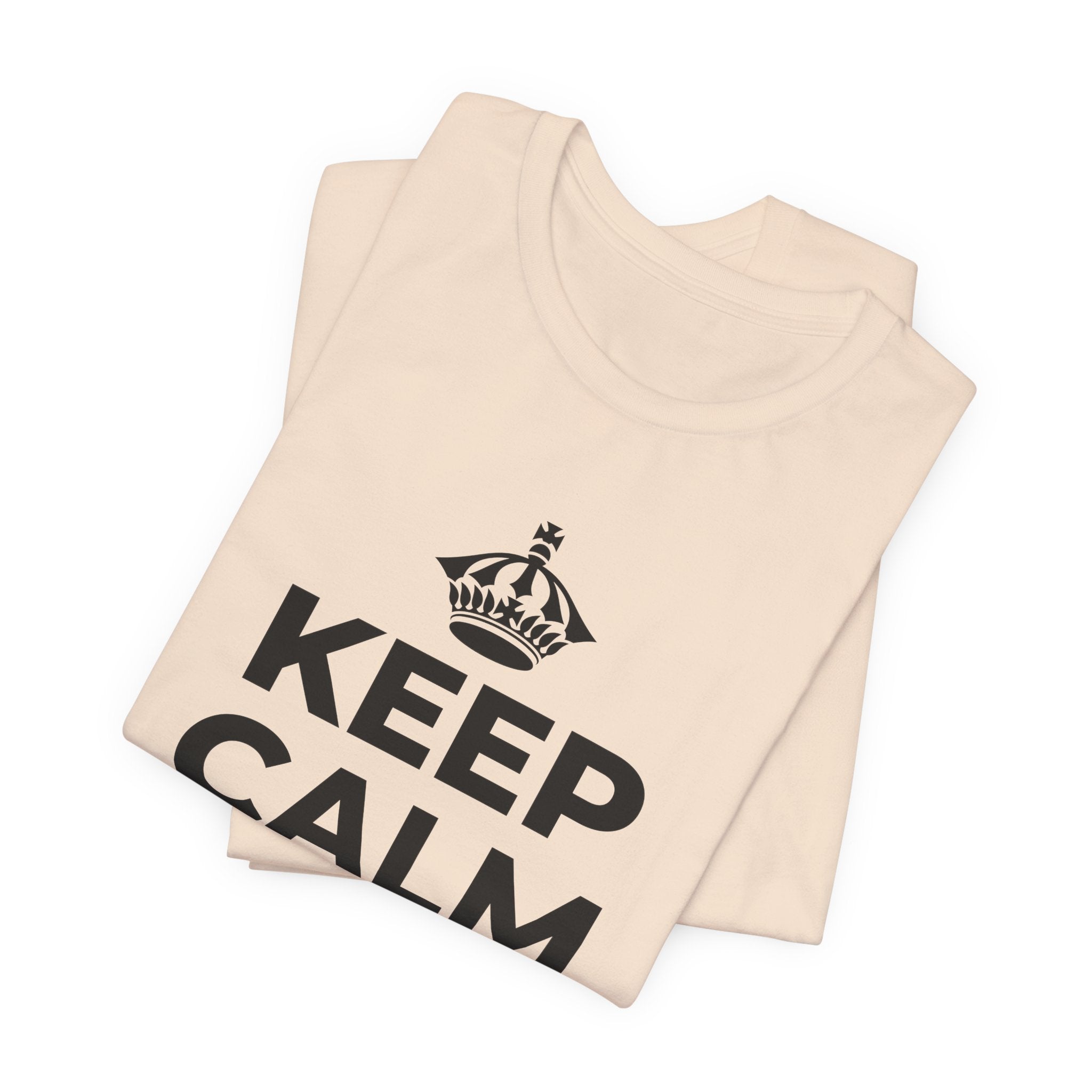 KEEP CALM AND DANCE T-Shirt (Soft Cream–Heather Mauve)
