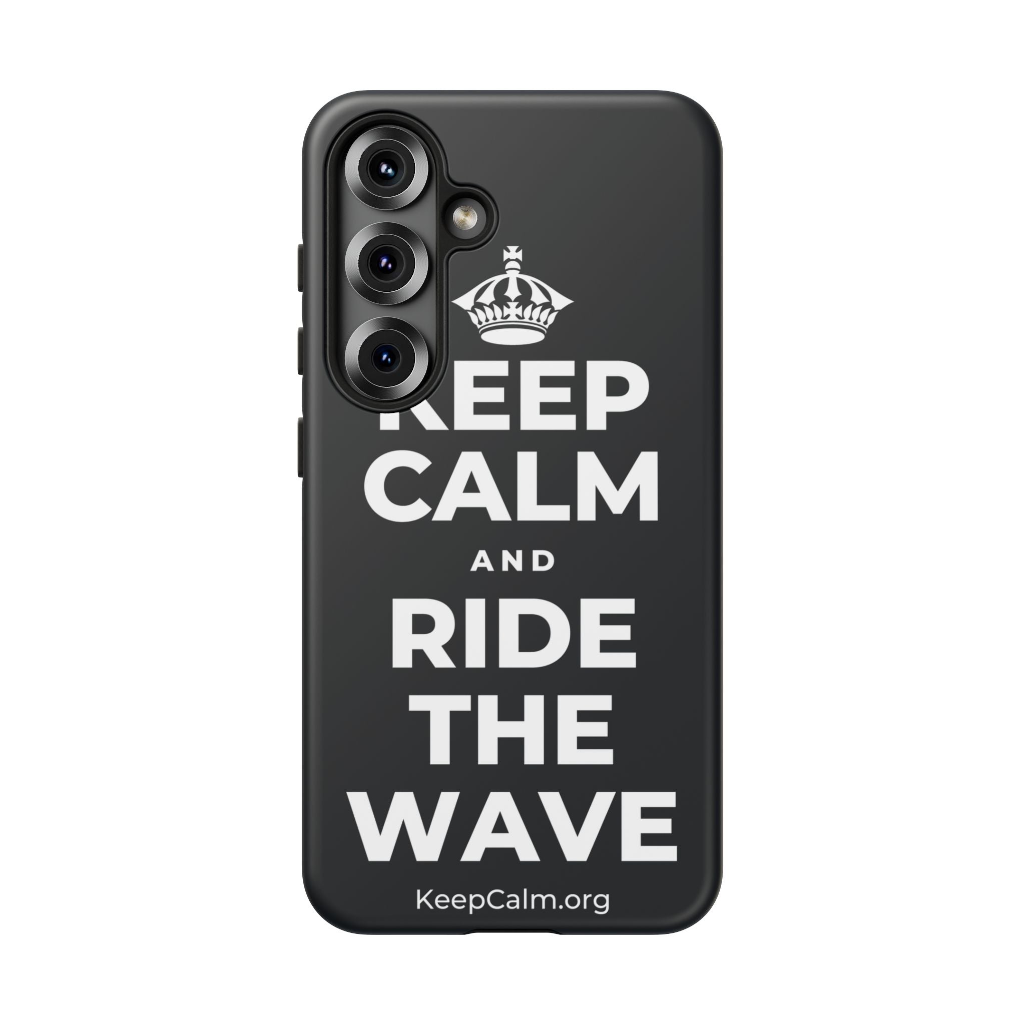KEEP CALM AND RIDE THE WAVE Phone Case (Dark)