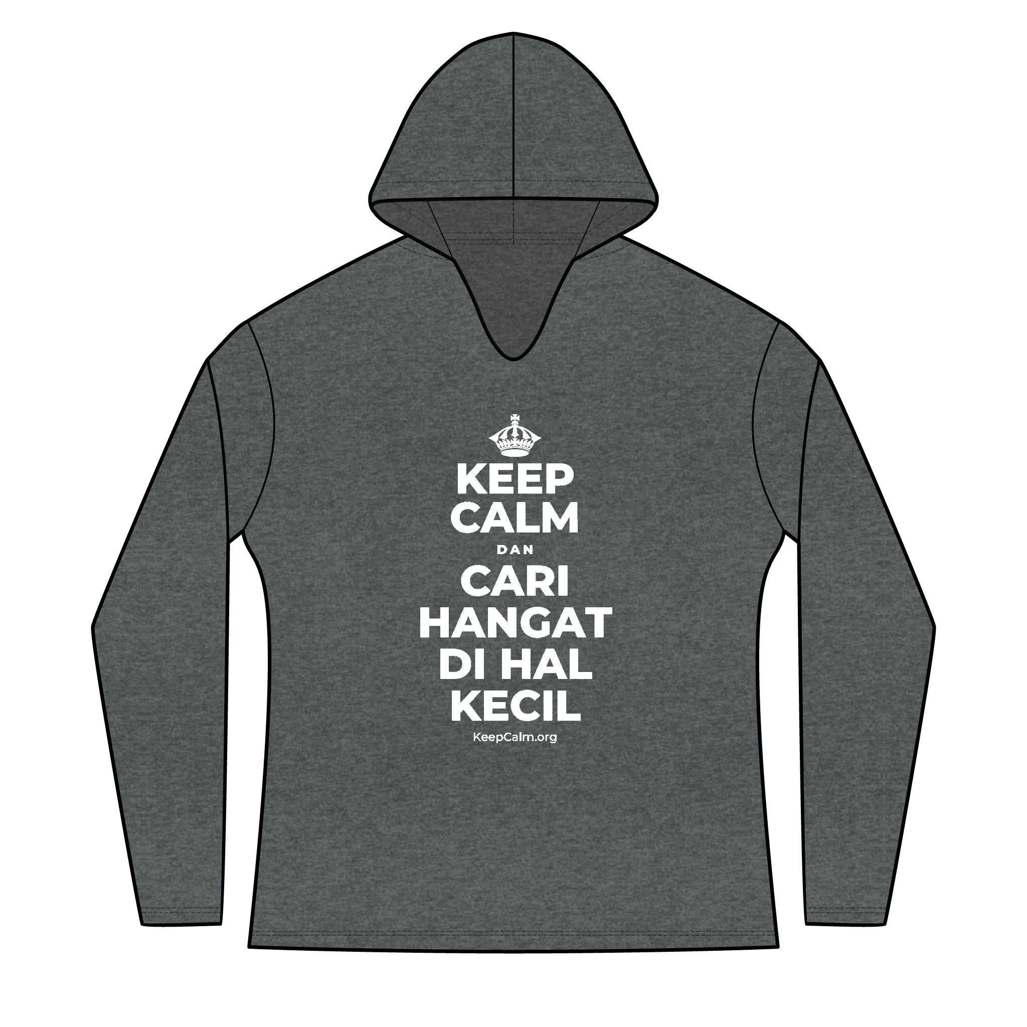 KEEP CALM DAN CARI HANGAT DI HAL KECIL Women's Long Sleeve Hoodie