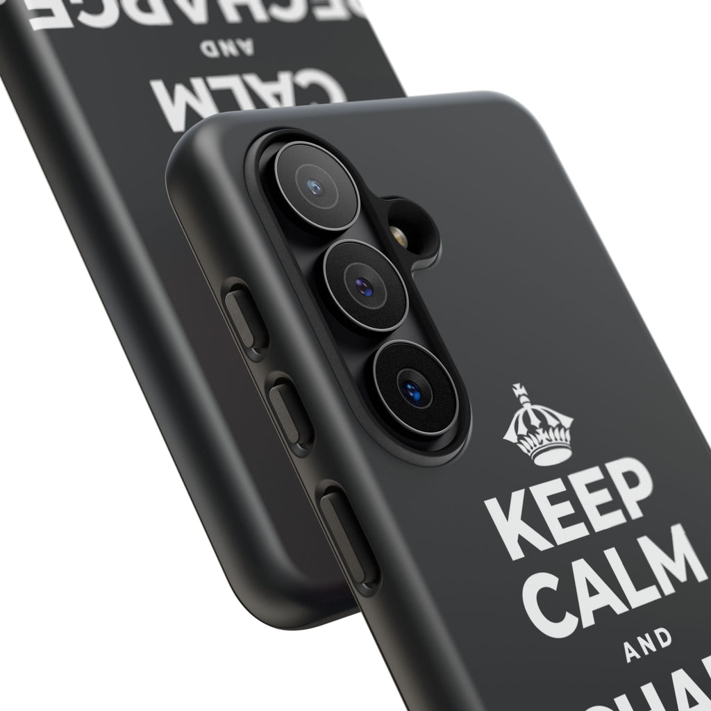 KEEP CALM AND RECHARGE, NO GUILT Phone Case (Dark)