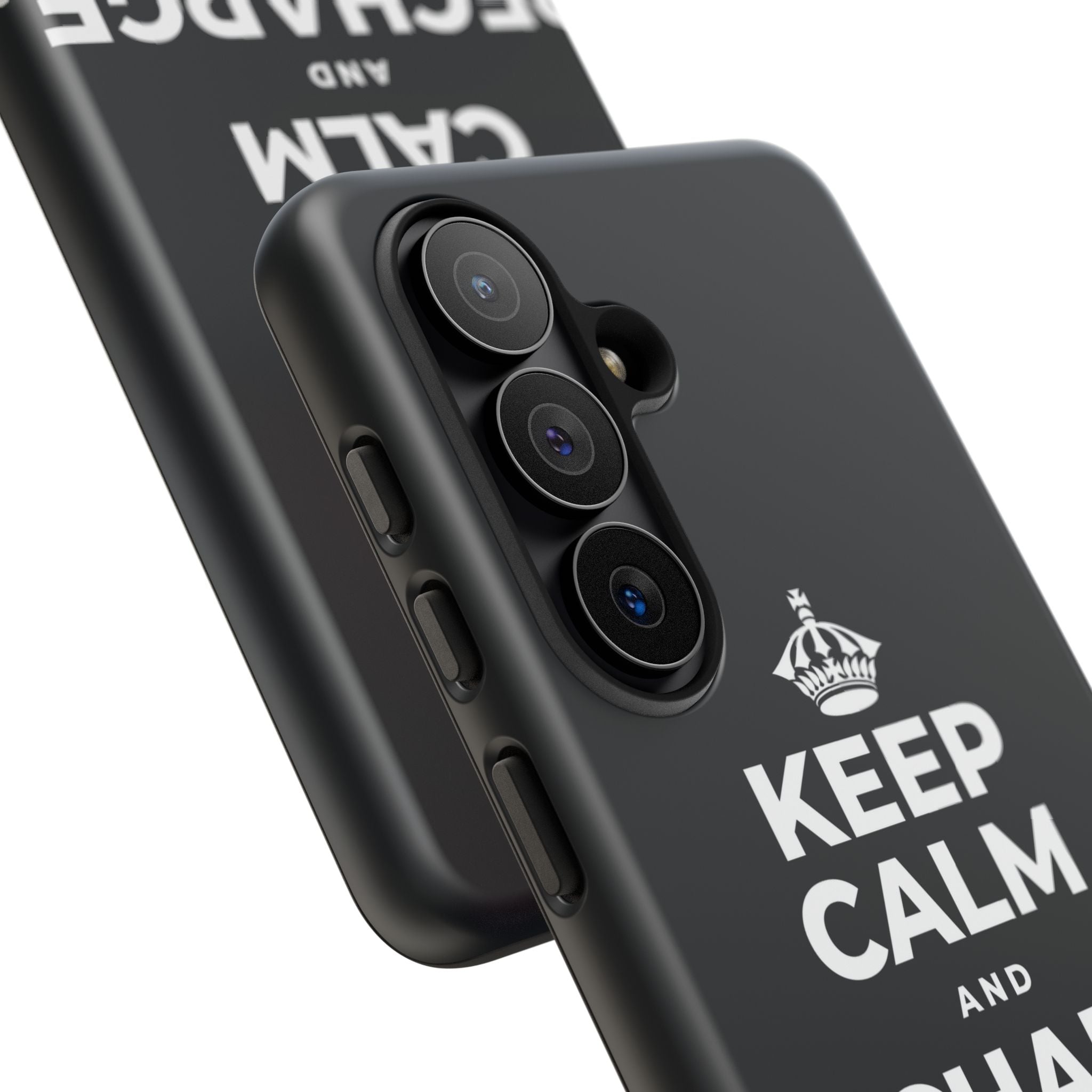KEEP CALM AND RECHARGE, NO GUILT Phone Case (Dark)