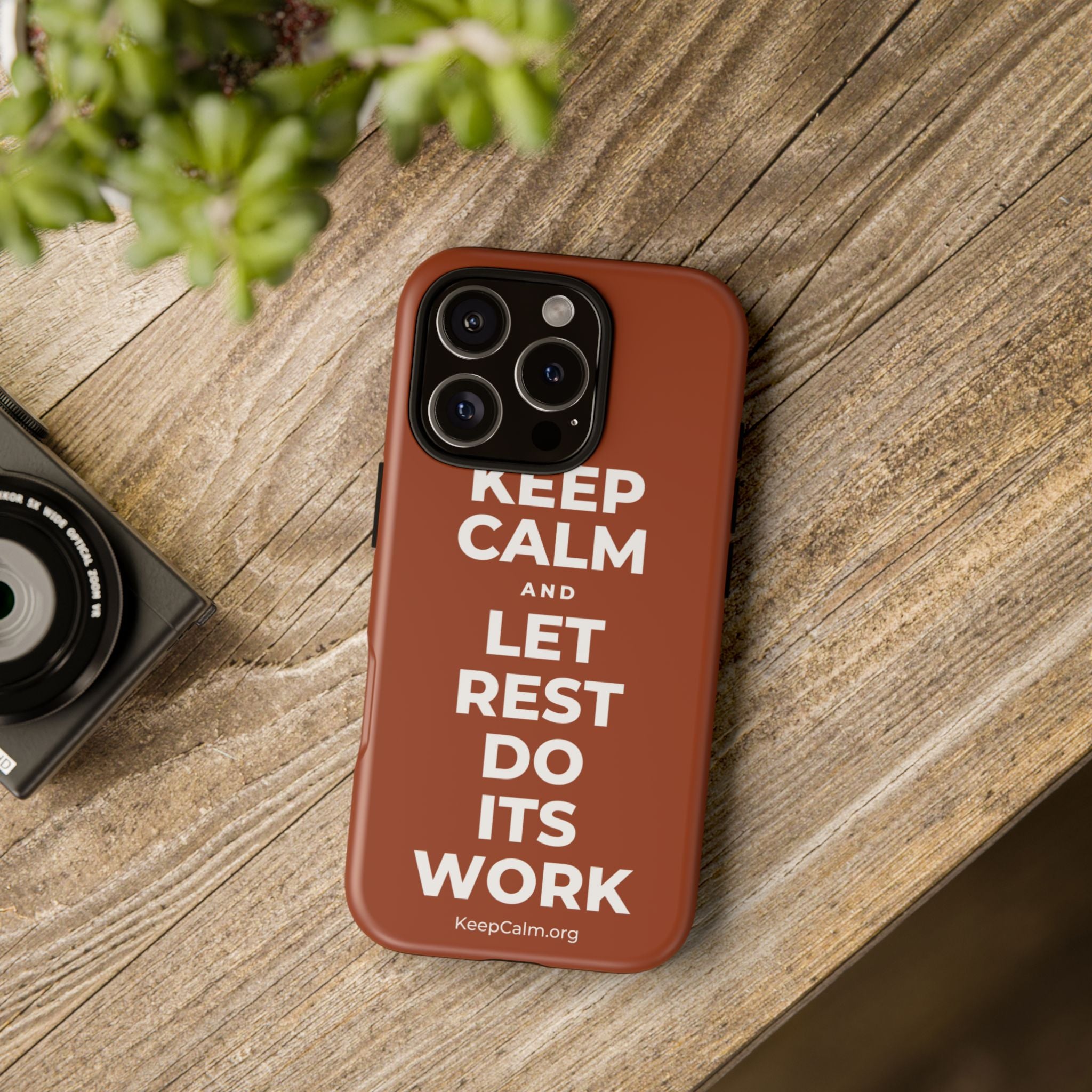 KEEP CALM AND LET REST DO ITS WORK Phone Case