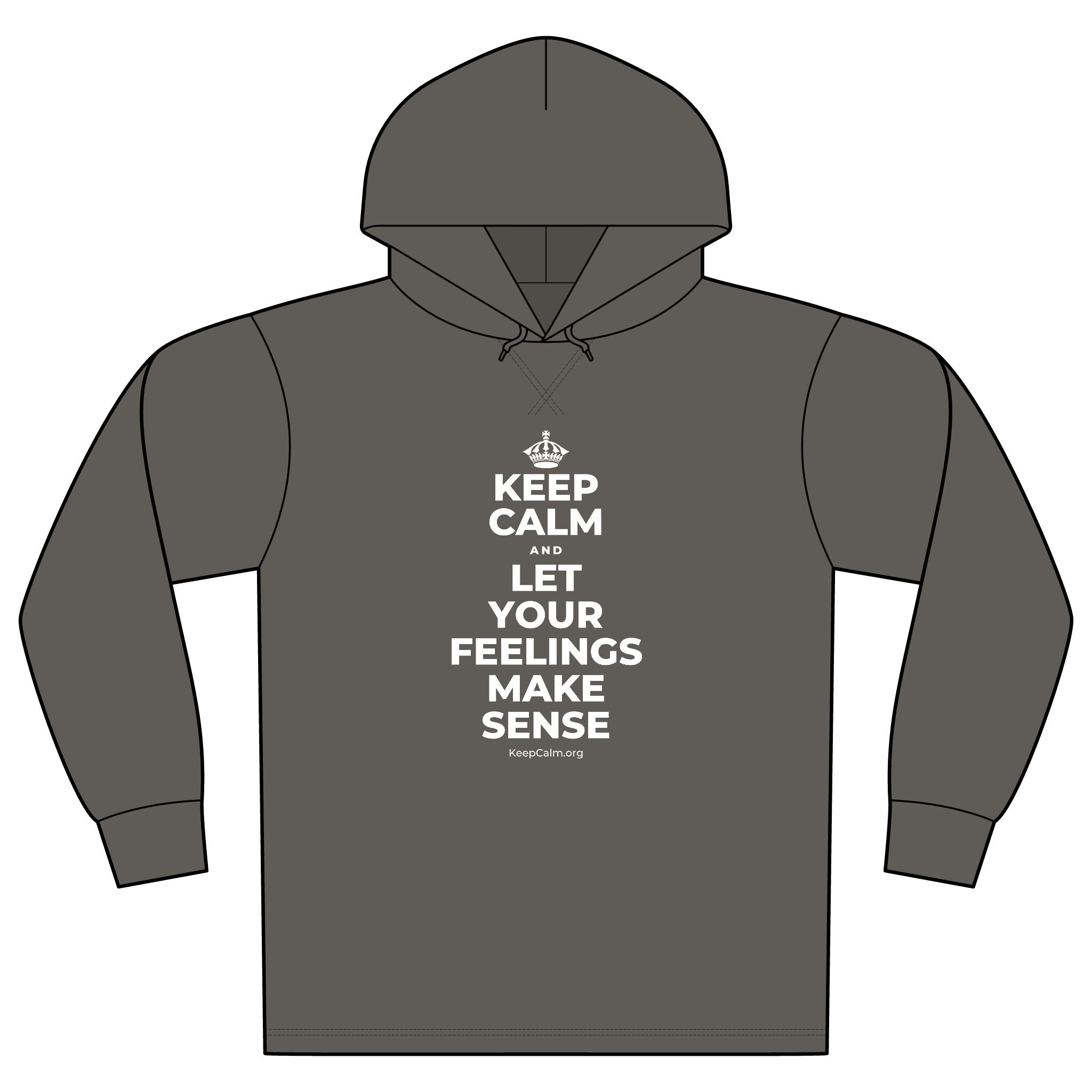 KEEP CALM AND LET YOUR FEELINGS MAKE SENSE Organic Hoodie Tee