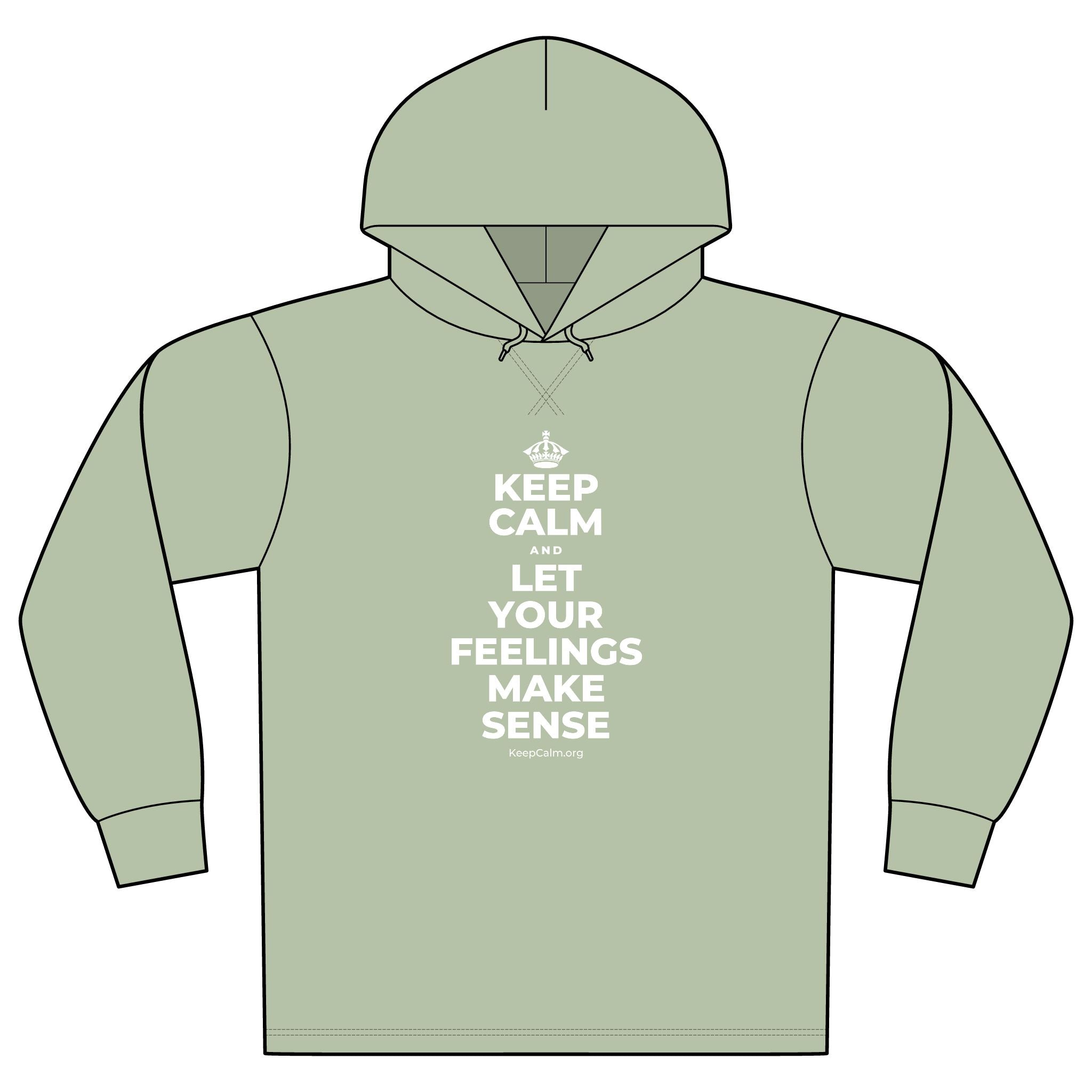 KEEP CALM AND LET YOUR FEELINGS MAKE SENSE Organic Hoodie Tee