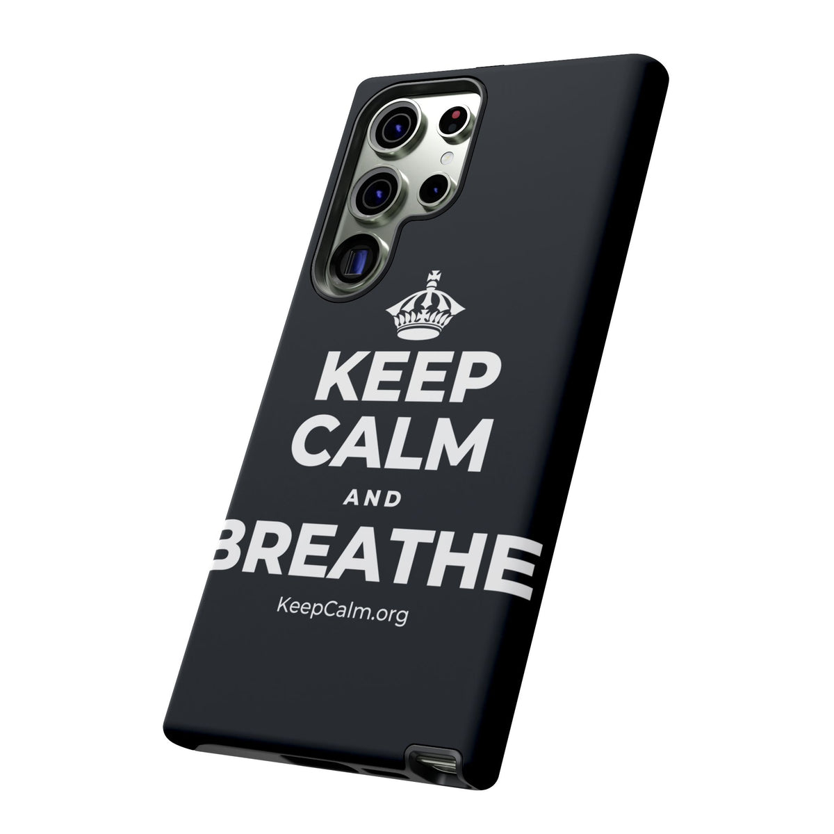 KEEP CALM AND BREATHE Phone Case (Dark)
