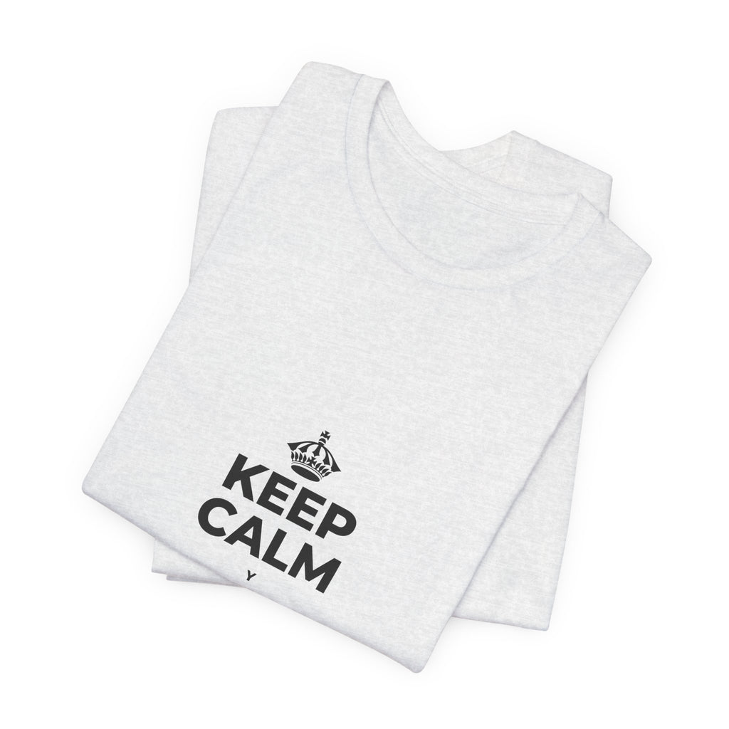 KEEP CALM Y SIGUE SIENDO PRINCIPIANTE T-Shirt (Soft Cream–Heather Mauve)