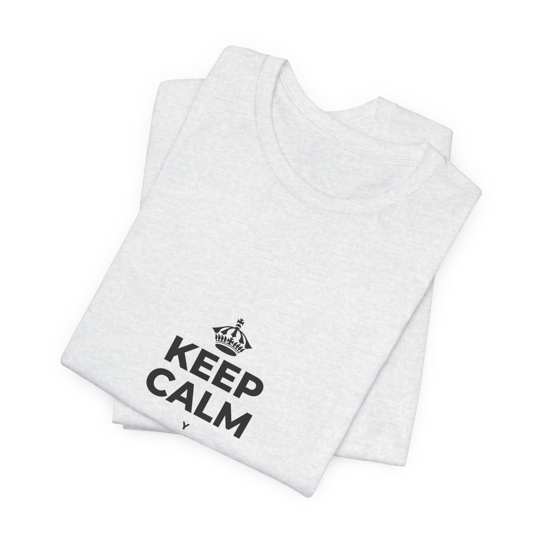KEEP CALM Y SIGUE SIENDO PRINCIPIANTE T-Shirt (Soft Cream–Heather Mauve)
