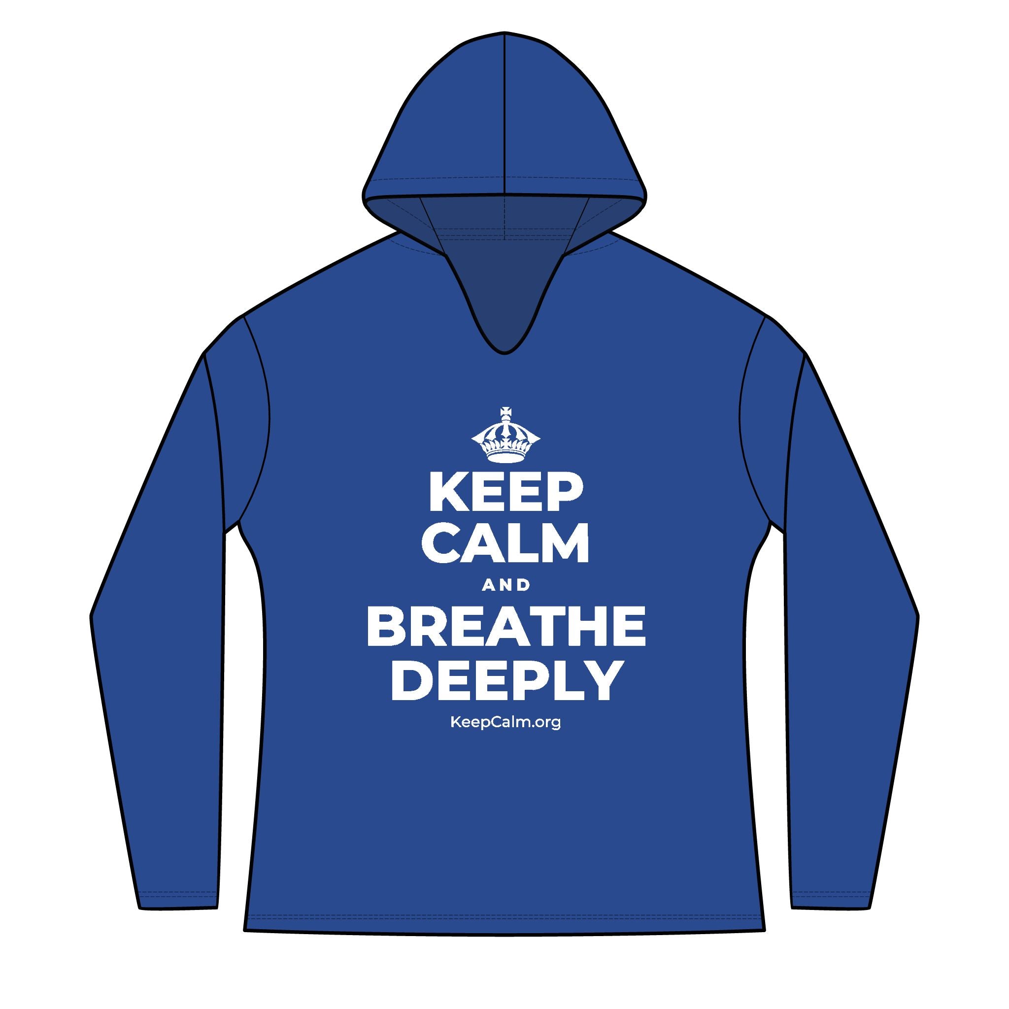 KEEP CALM AND BREATHE DEEPLY Women's Long Sleeve Hoodie