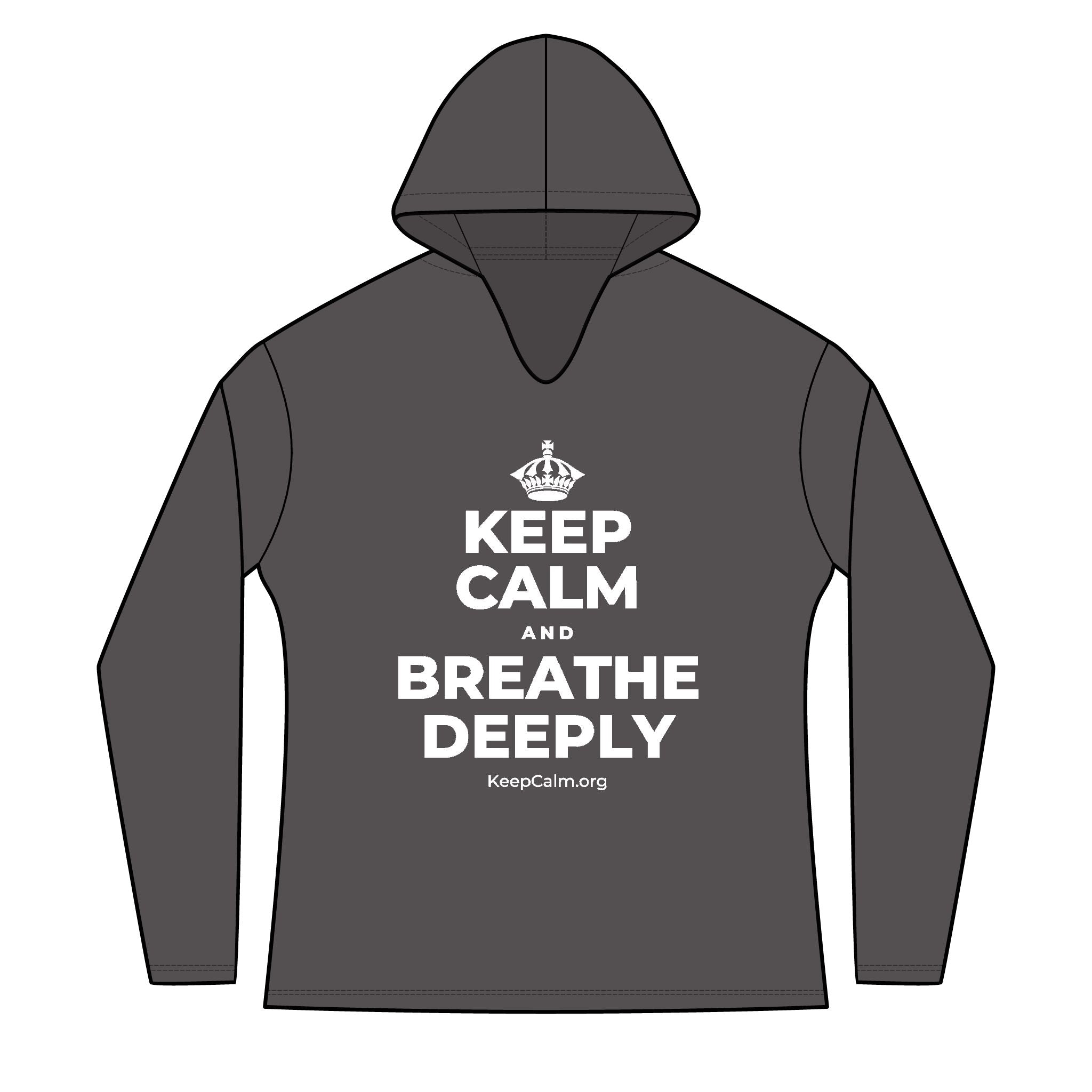 KEEP CALM AND BREATHE DEEPLY Women's Long Sleeve Hoodie