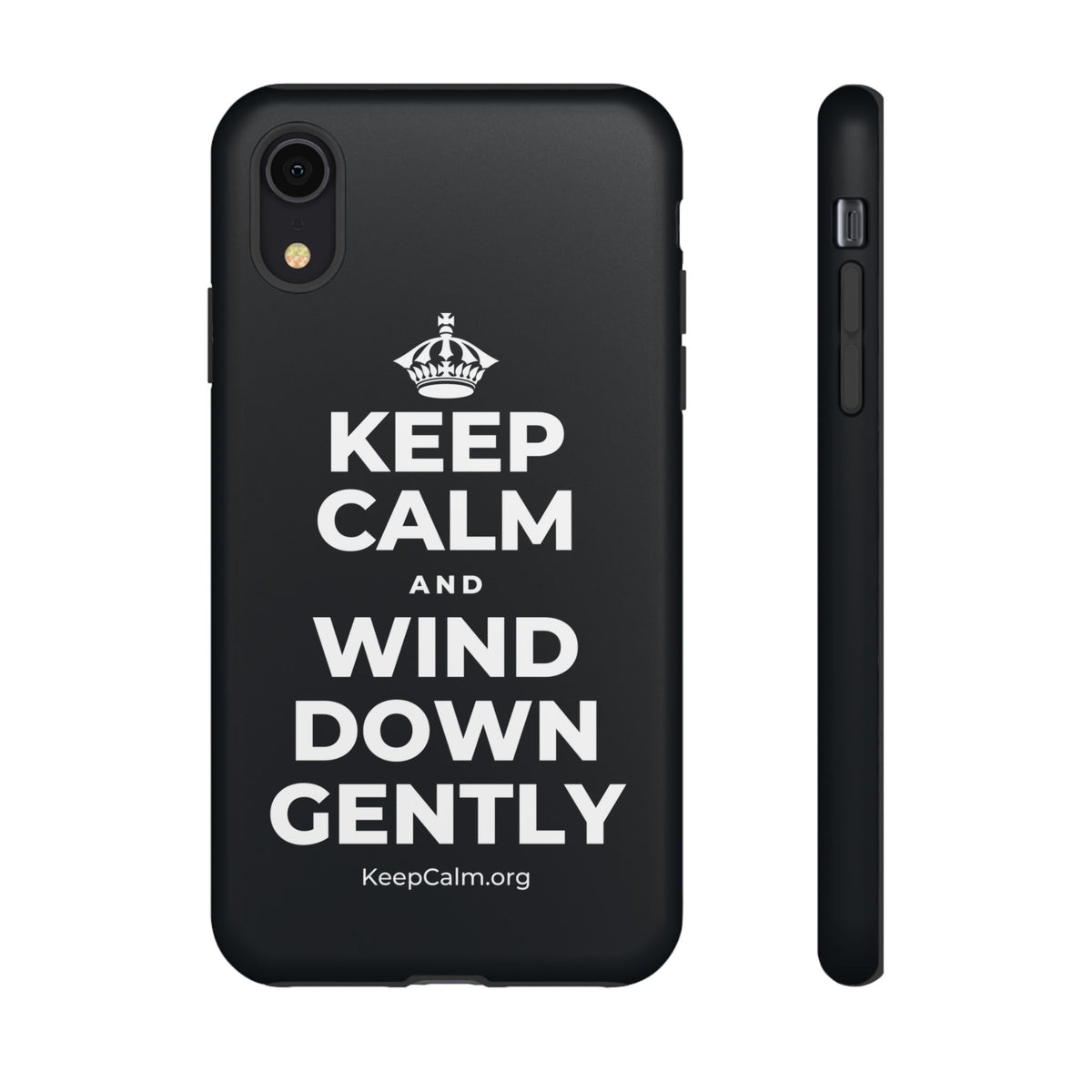 KEEP CALM AND WIND DOWN GENTLY Phone Case (Dark)
