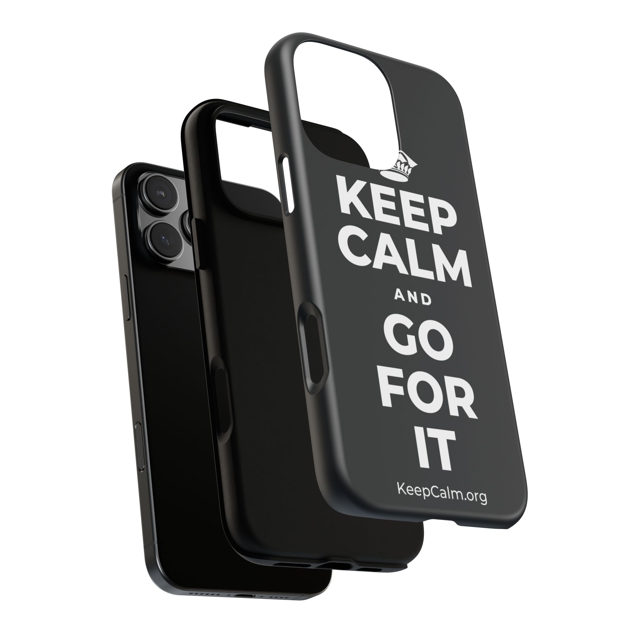 KEEP CALM AND GO FOR IT Phone Case (Dark)