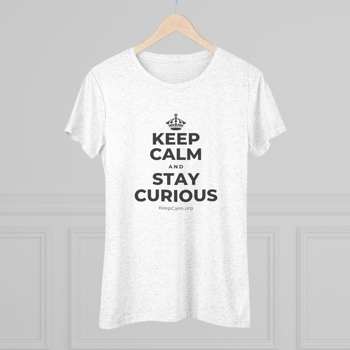 KEEP CALM AND STAY CURIOUS Women's Tri-Blend Tee
