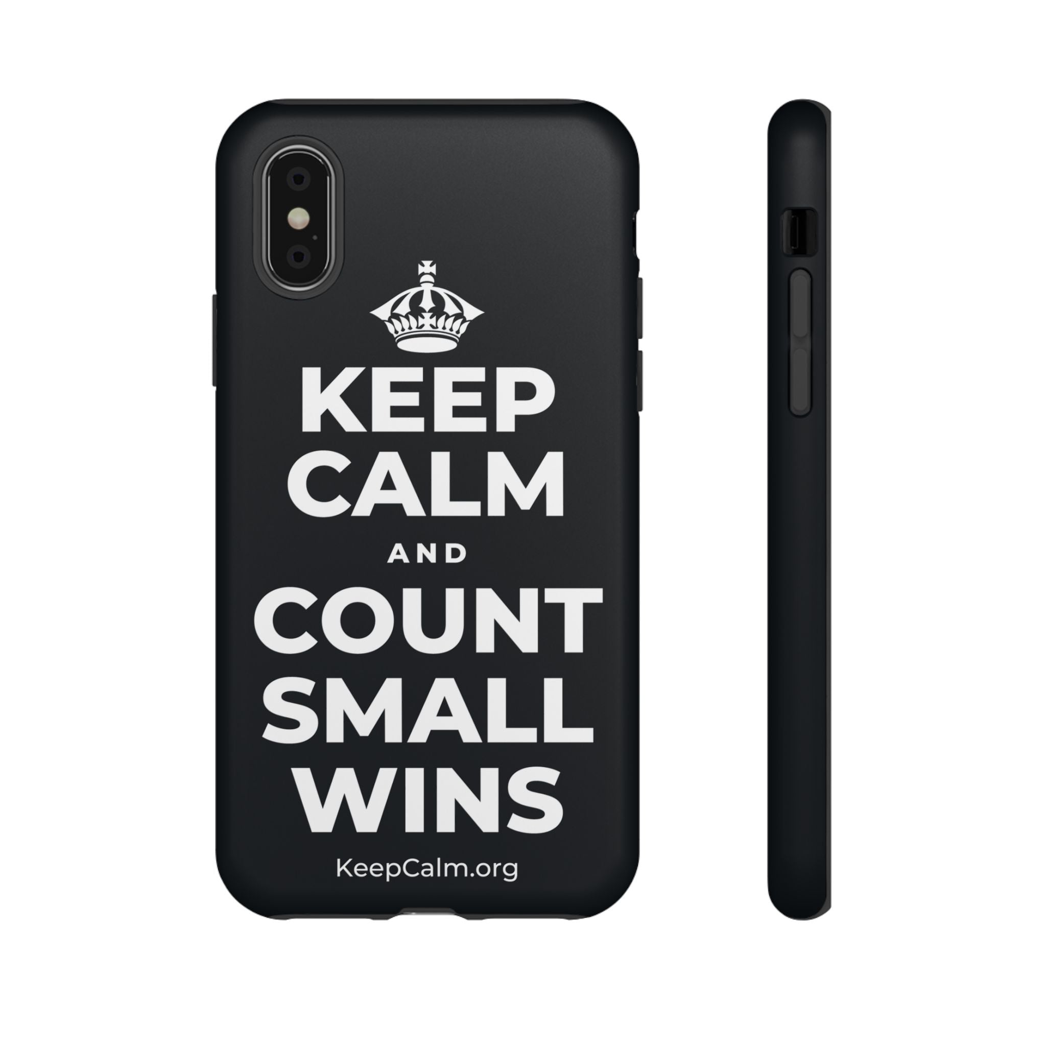 KEEP CALM AND COUNT SMALL WINS Phone Case (Dark)