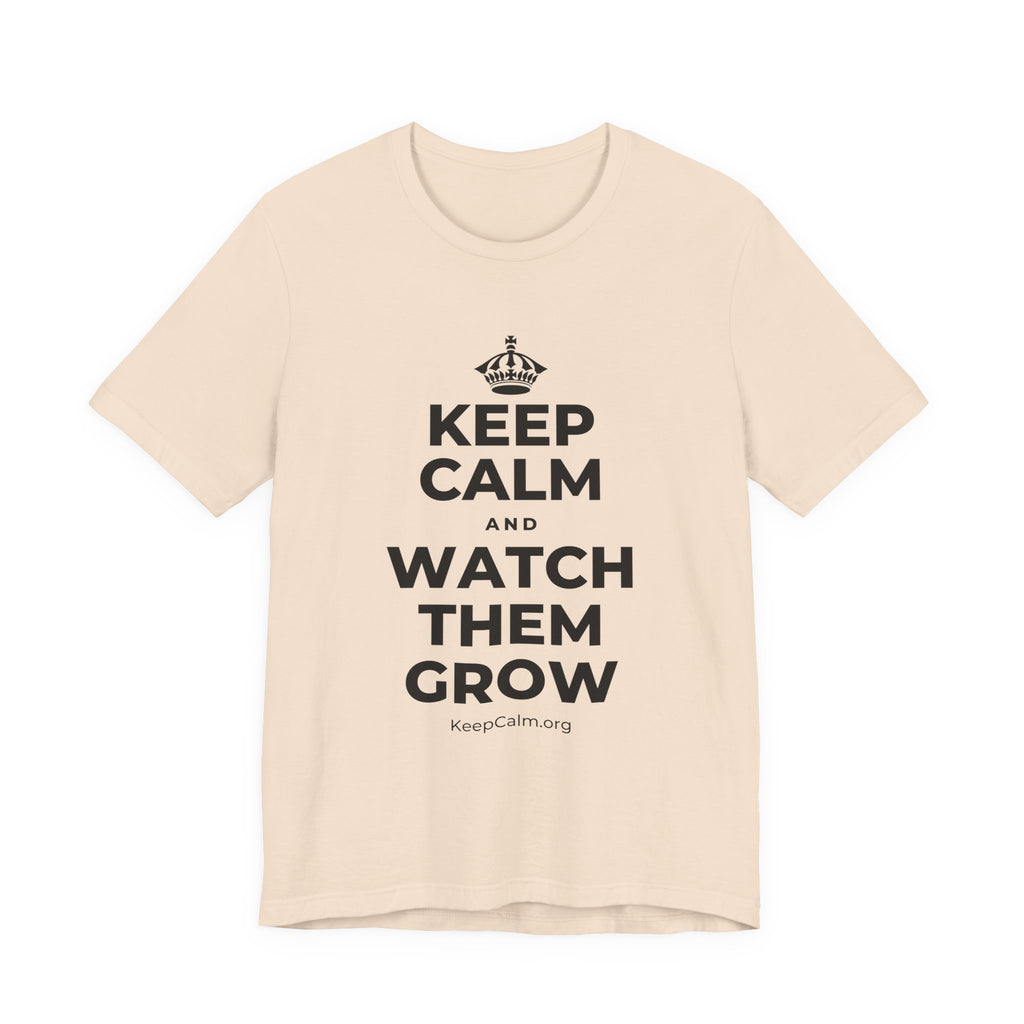 KEEP CALM AND WATCH THEM GROW T-Shirt (Soft Cream–Heather Mauve)