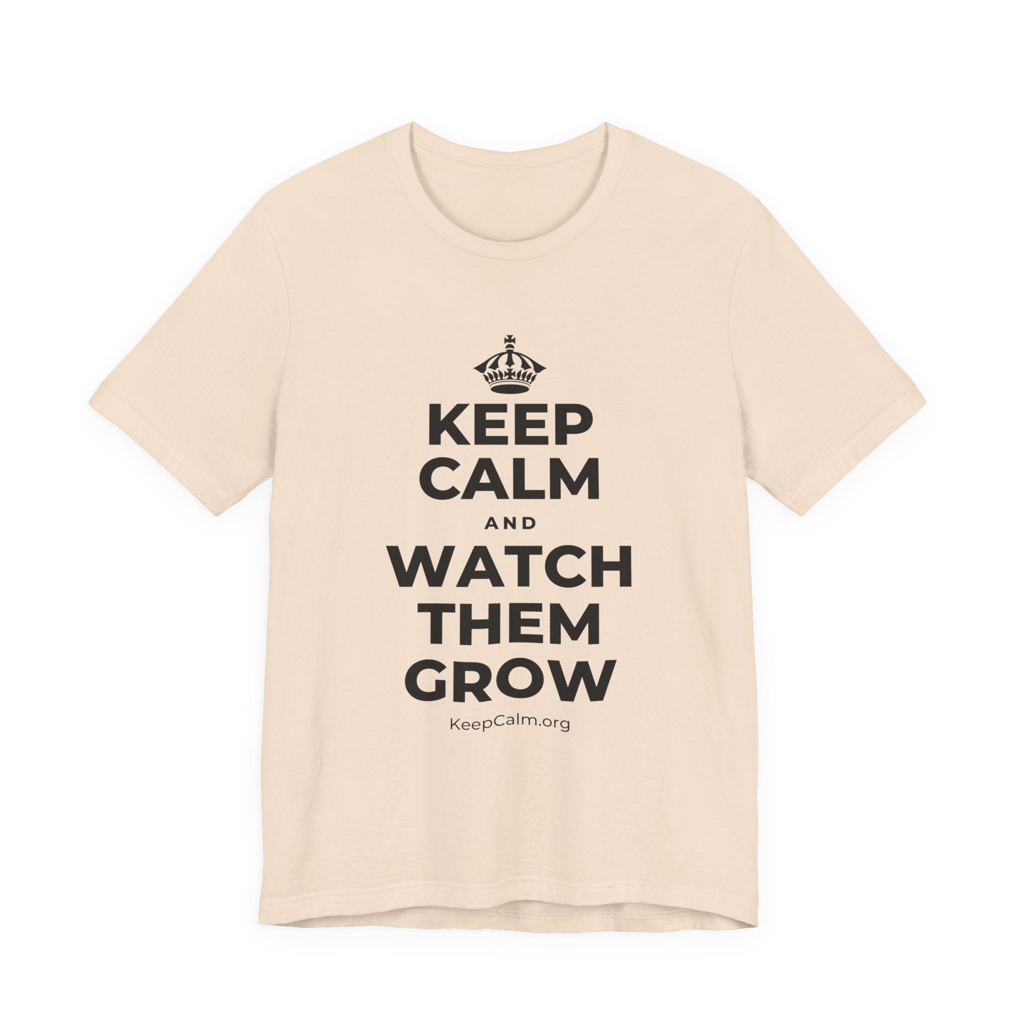 KEEP CALM AND WATCH THEM GROW T-Shirt (Soft Cream–Heather Mauve)