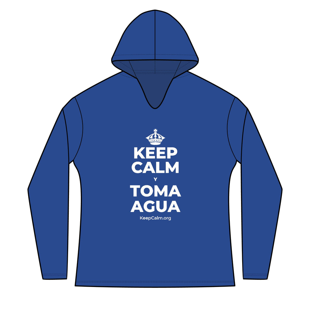 KEEP CALM Y TOMA AGUA Women's Long Sleeve Hoodie