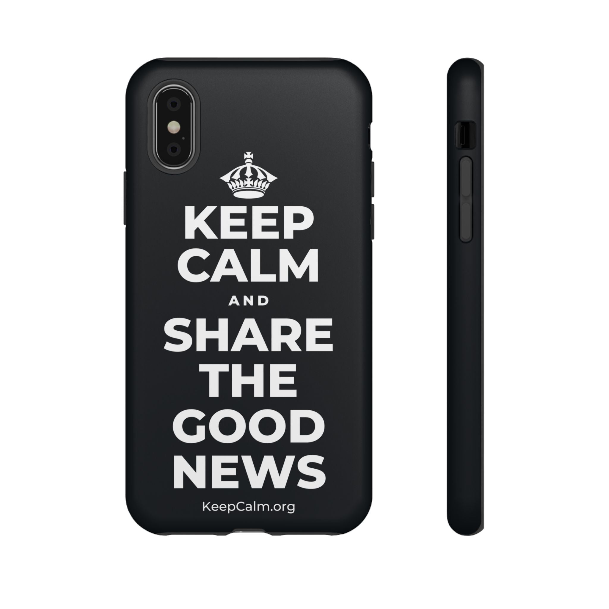KEEP CALM AND SHARE THE GOOD NEWS Phone Case (Dark)