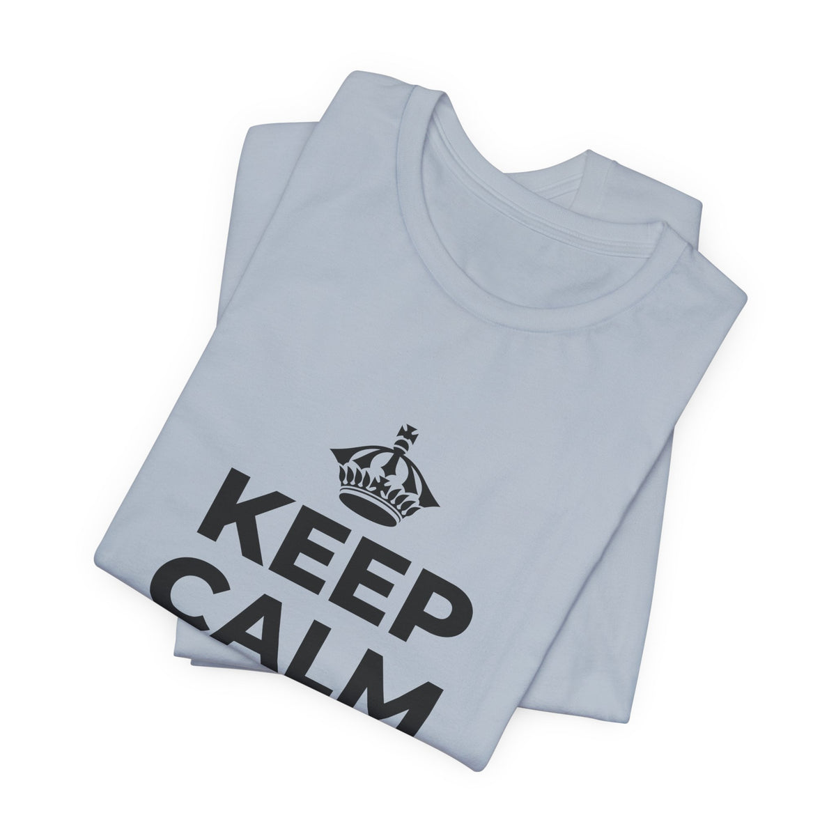 KEEP CALM AND LOCK IN T-Shirt (White–Asphalt)
