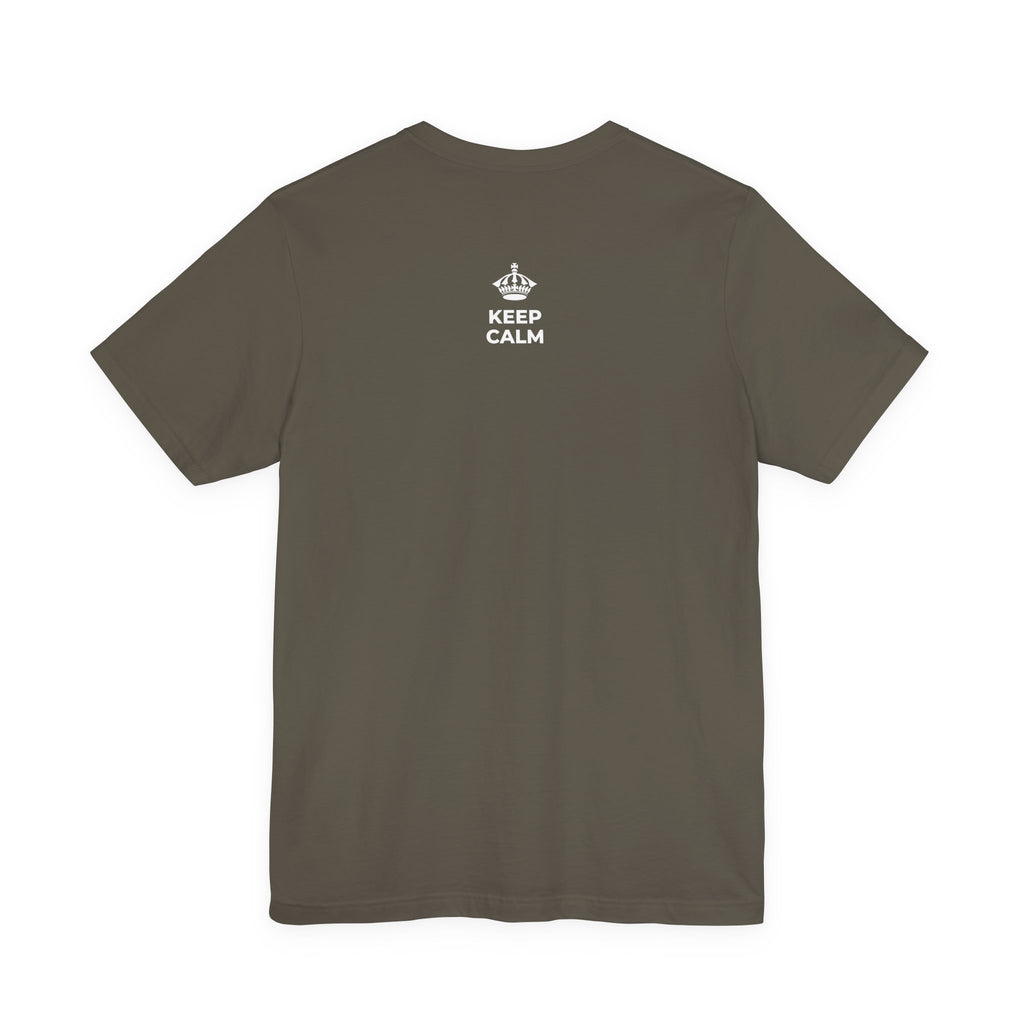 KEEP CALM AND SHINE T-Shirt (White–Asphalt)