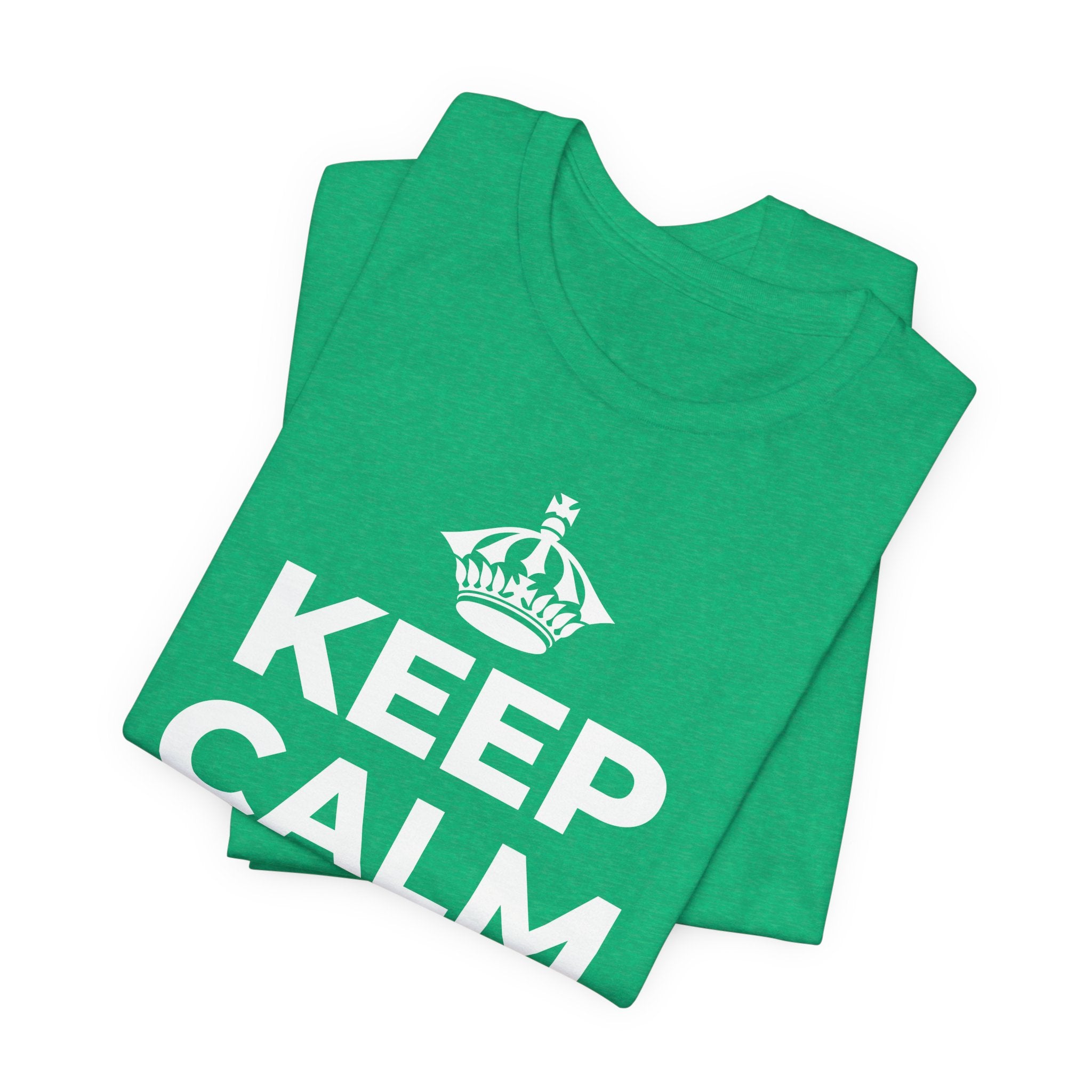 KEEP CALM AND 去踩踩草地 T-Shirt (Baby Blue–Silver)