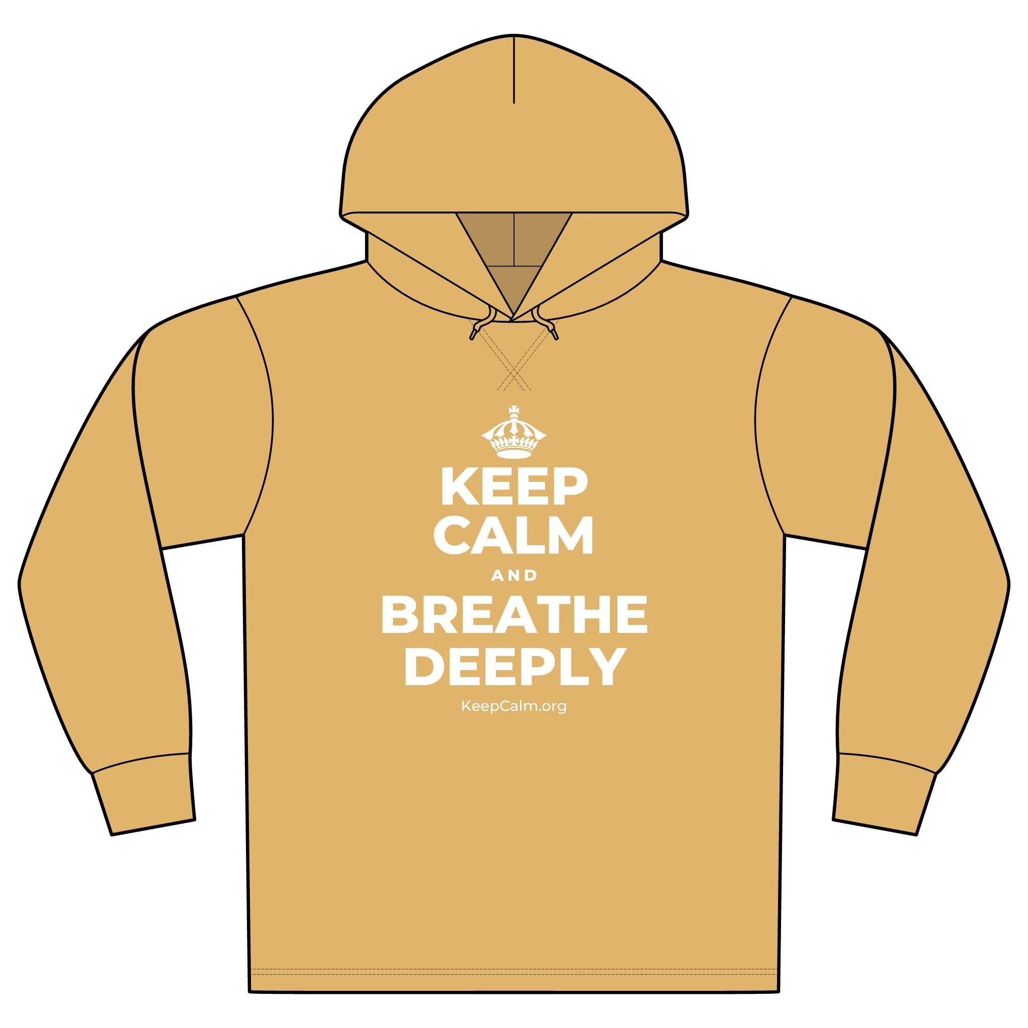 KEEP CALM AND BREATHE DEEPLY Organic Hoodie Tee