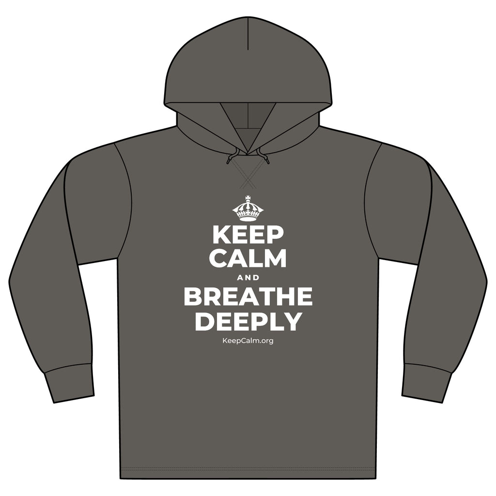 KEEP CALM AND BREATHE DEEPLY Organic Hoodie Tee