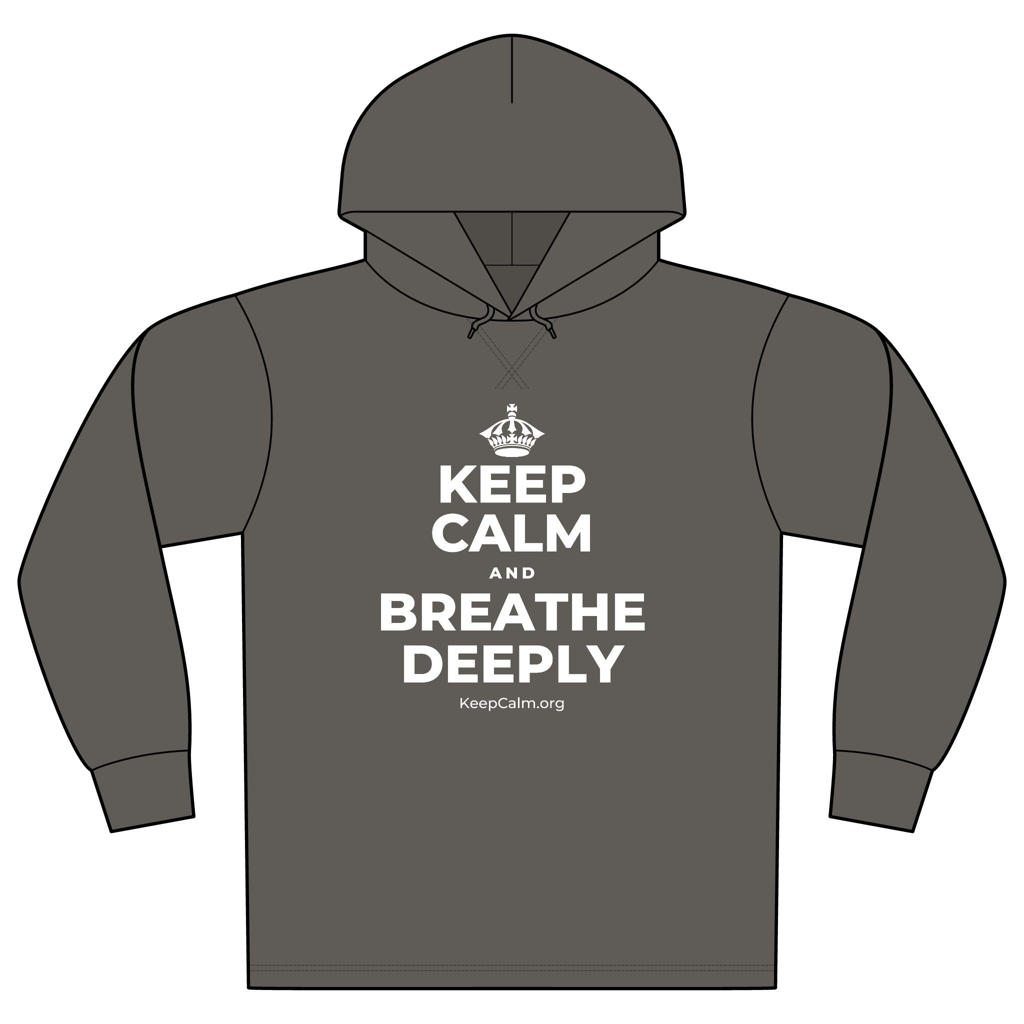 KEEP CALM AND BREATHE DEEPLY Organic Hoodie Tee