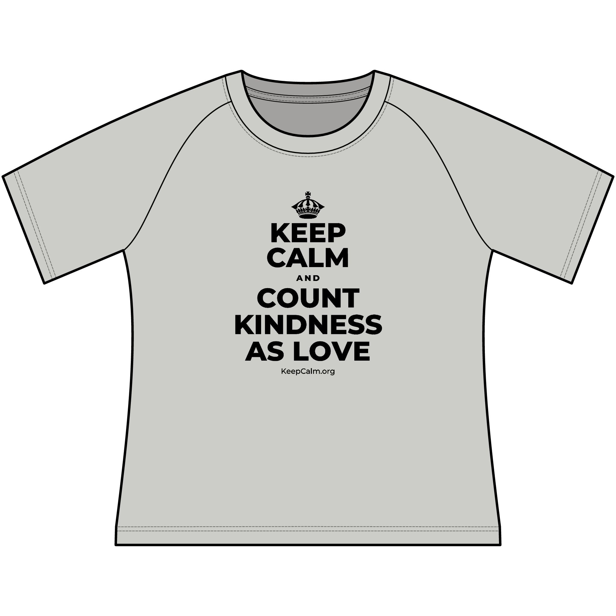 KEEP CALM AND COUNT KINDNESS AS LOVE Women's Raglan Tee