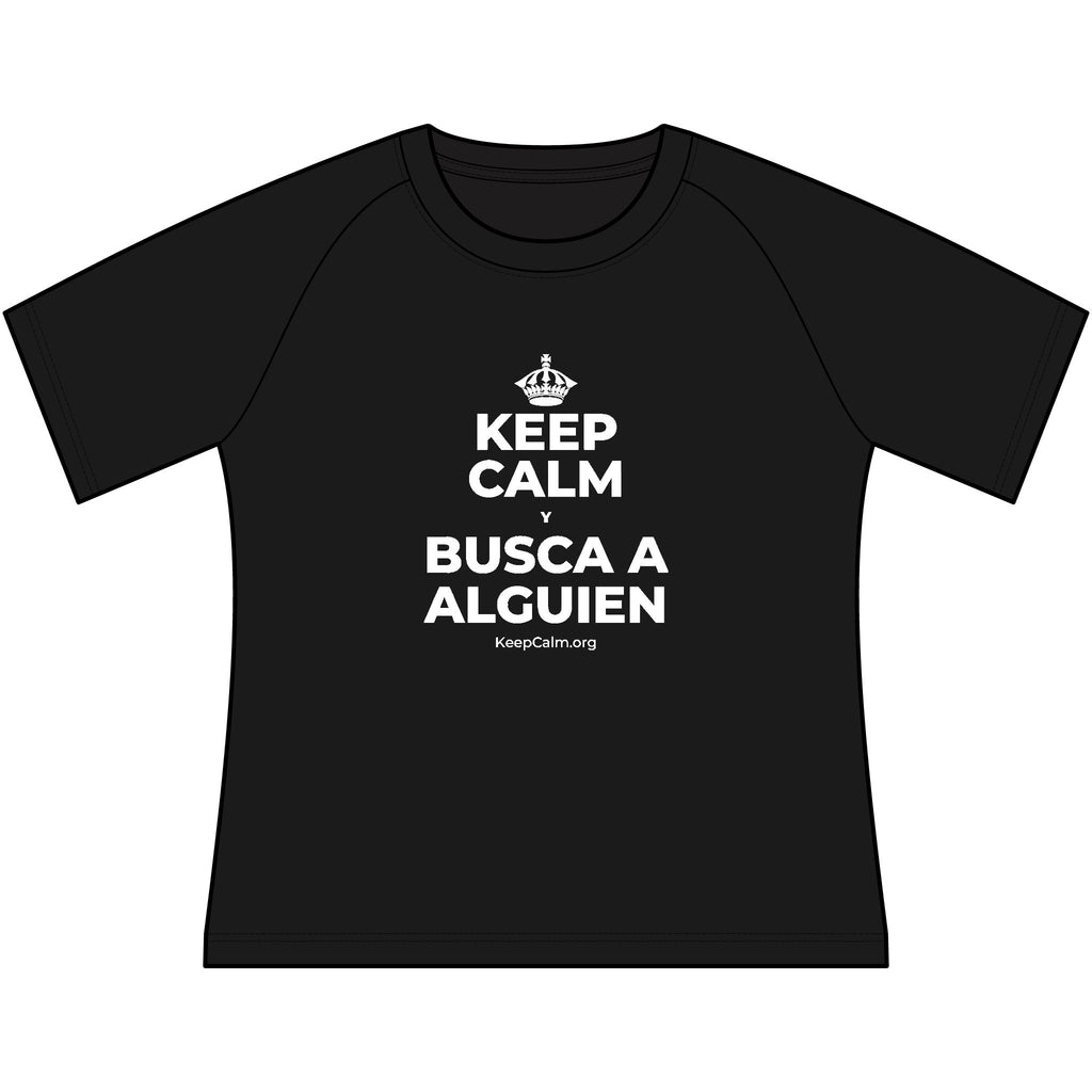 KEEP CALM Y BUSCA A ALGUIEN Women's Raglan Tee