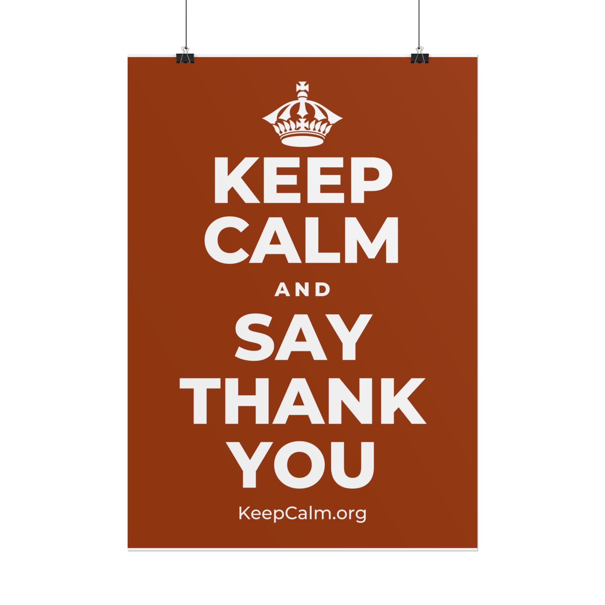 KEEP CALM AND SAY THANK YOU Poster