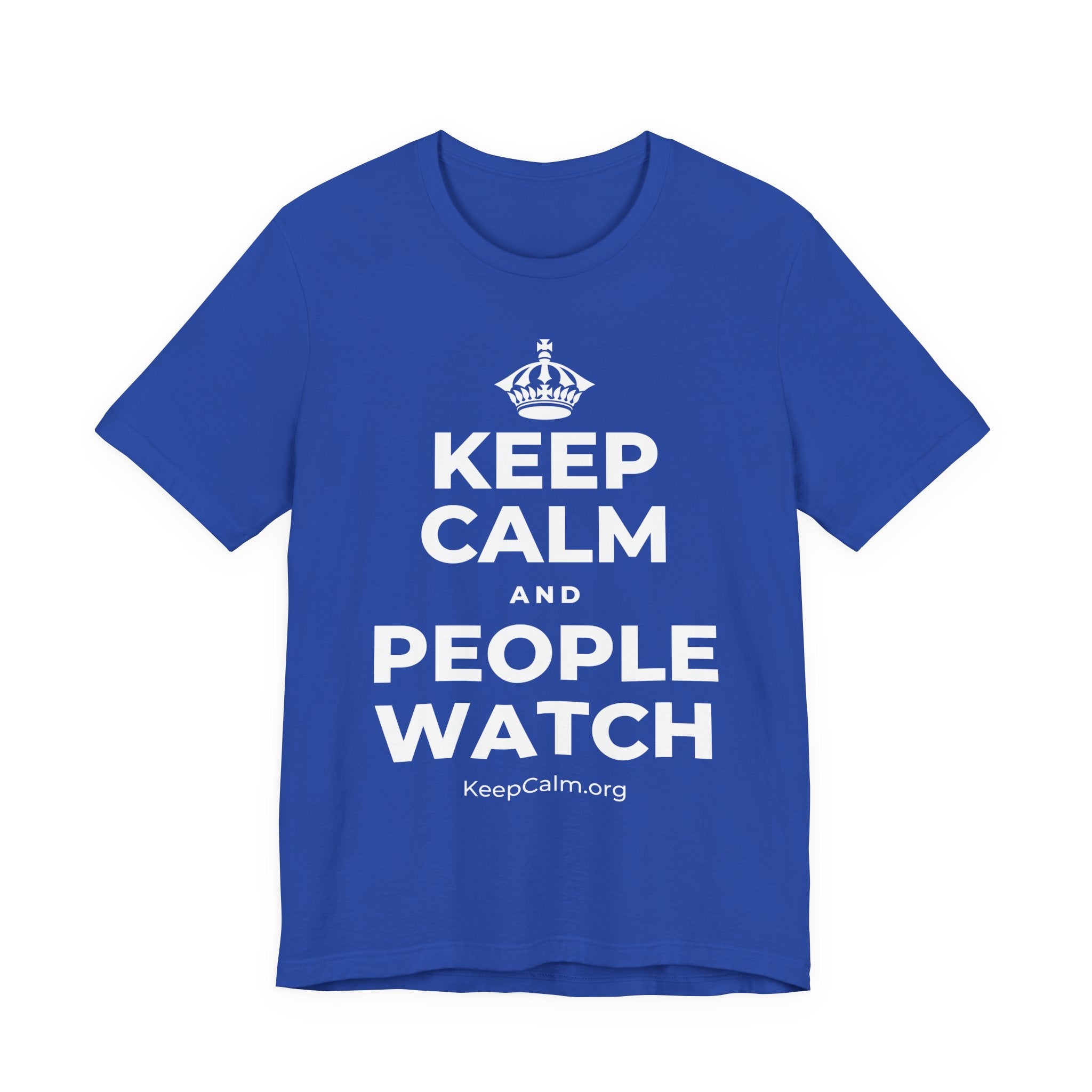 KEEP CALM AND PEOPLE WATCH T-Shirt (Soft Cream–Heather Mauve)