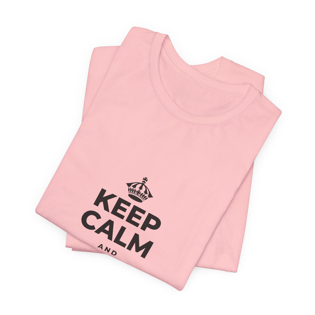 KEEP CALM AND CHASE THE MOONLIGHT T-Shirt (White–Asphalt)