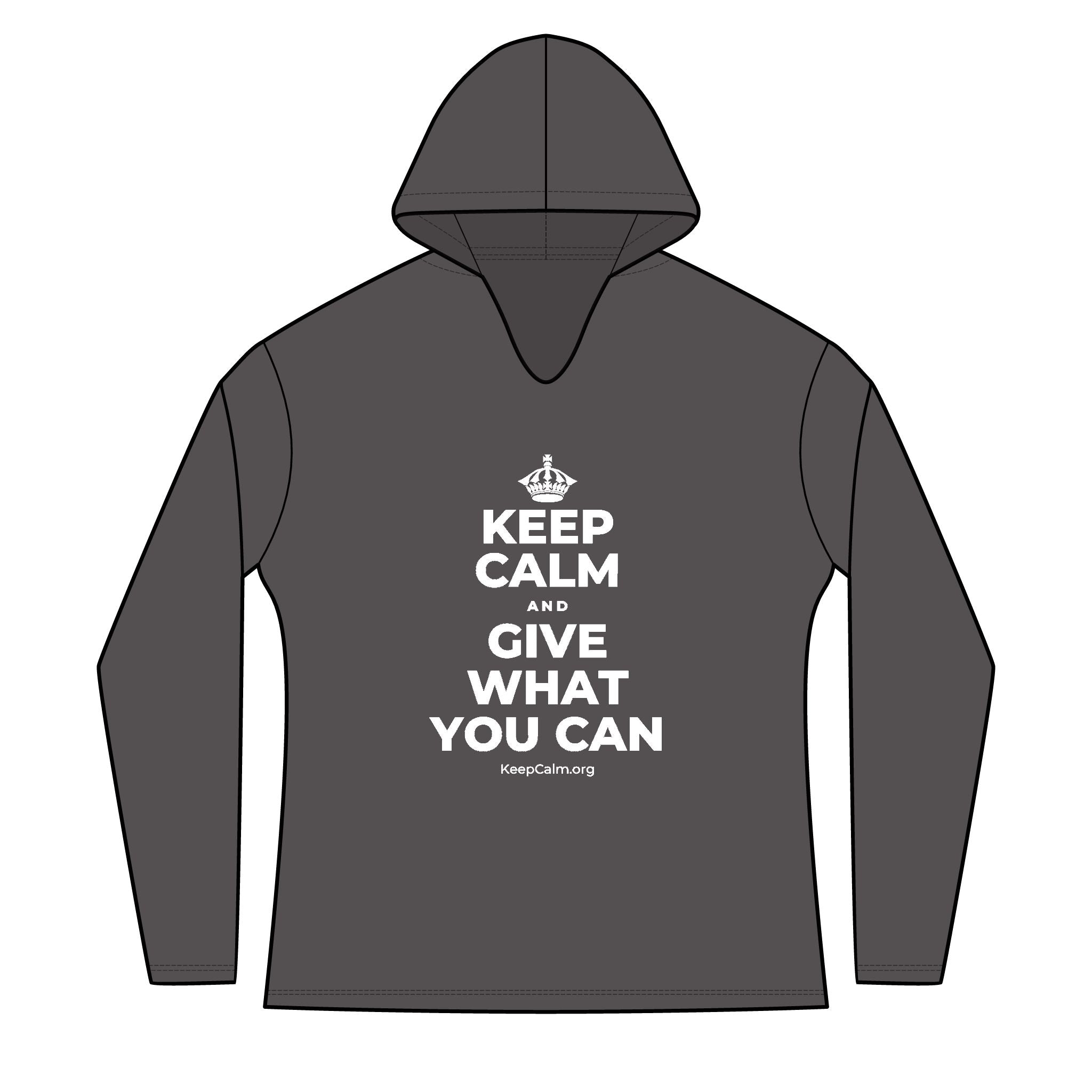 KEEP CALM AND GIVE WHAT YOU CAN Women's Long Sleeve Hoodie
