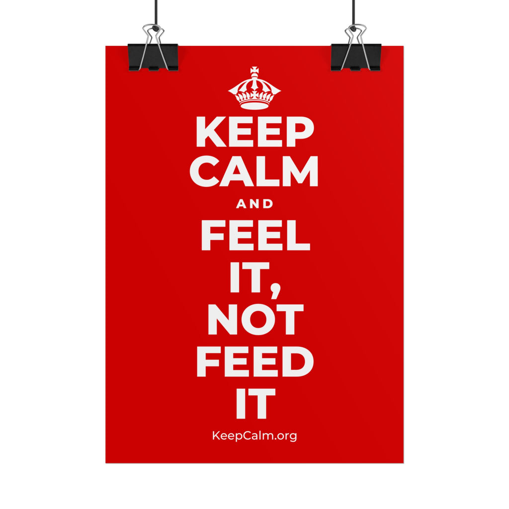 KEEP CALM AND FEEL IT, NOT FEED IT Poster