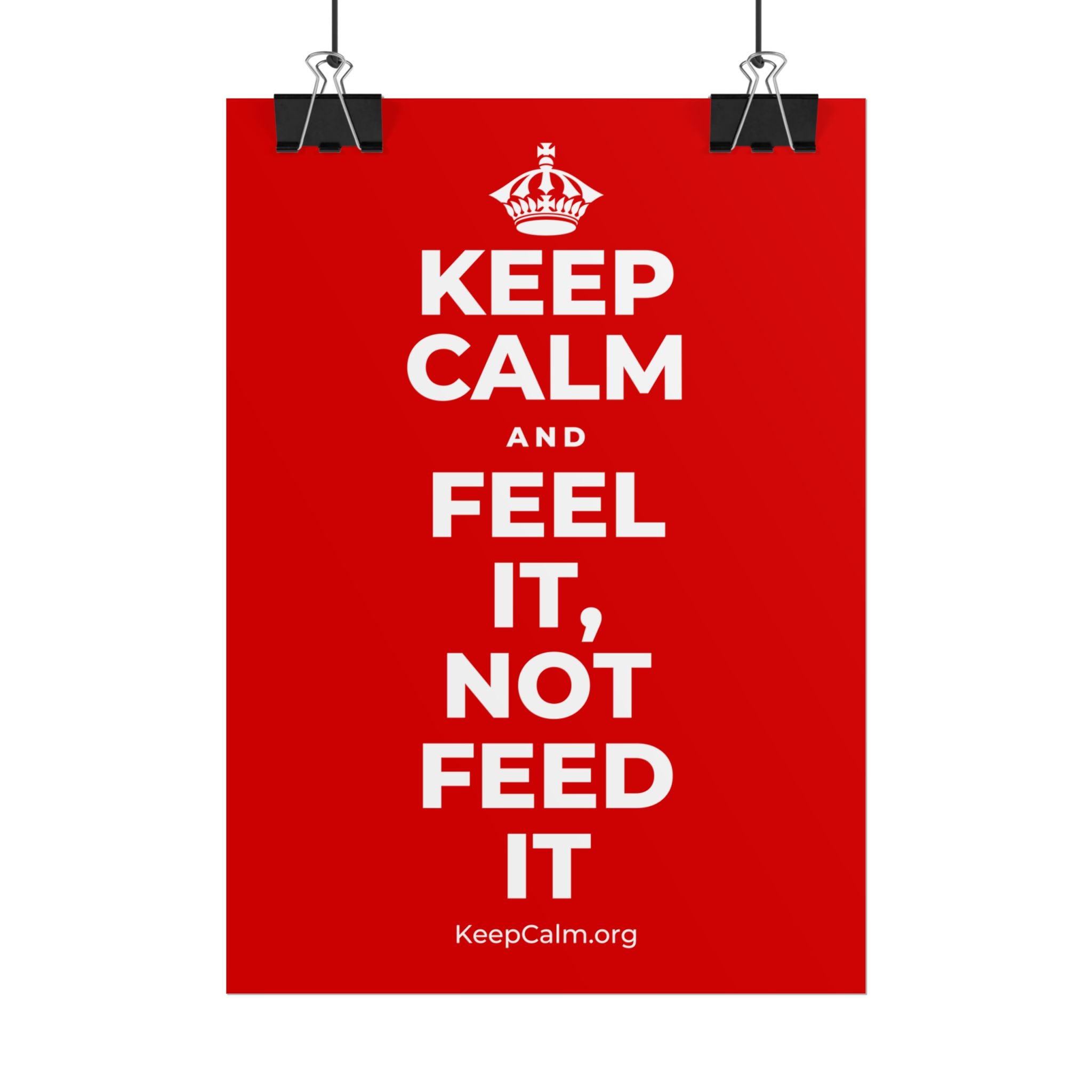 KEEP CALM AND FEEL IT, NOT FEED IT Poster