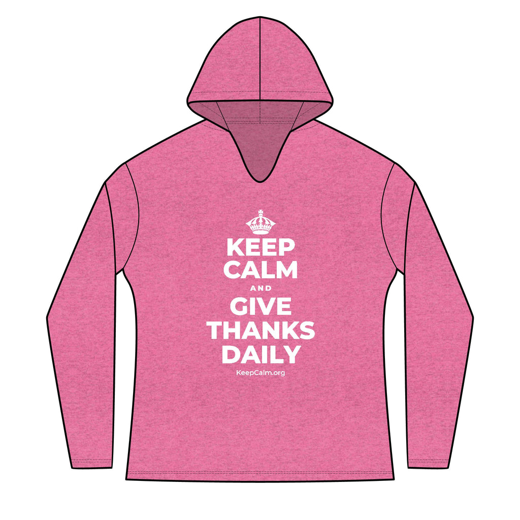 KEEP CALM AND GIVE THANKS DAILY Women's Long Sleeve Hoodie