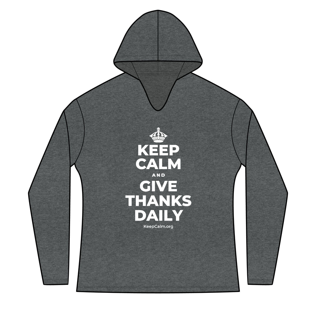 KEEP CALM AND GIVE THANKS DAILY Women's Long Sleeve Hoodie