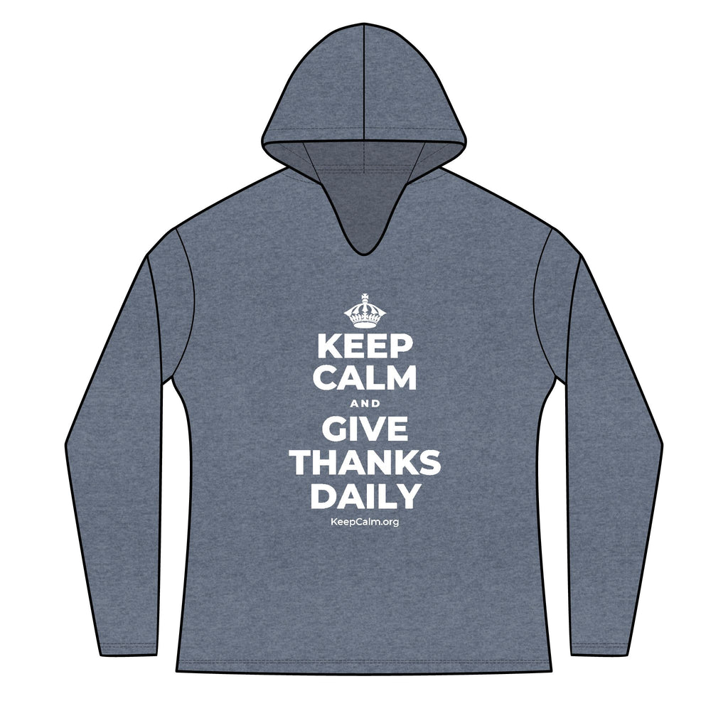 KEEP CALM AND GIVE THANKS DAILY Women's Long Sleeve Hoodie