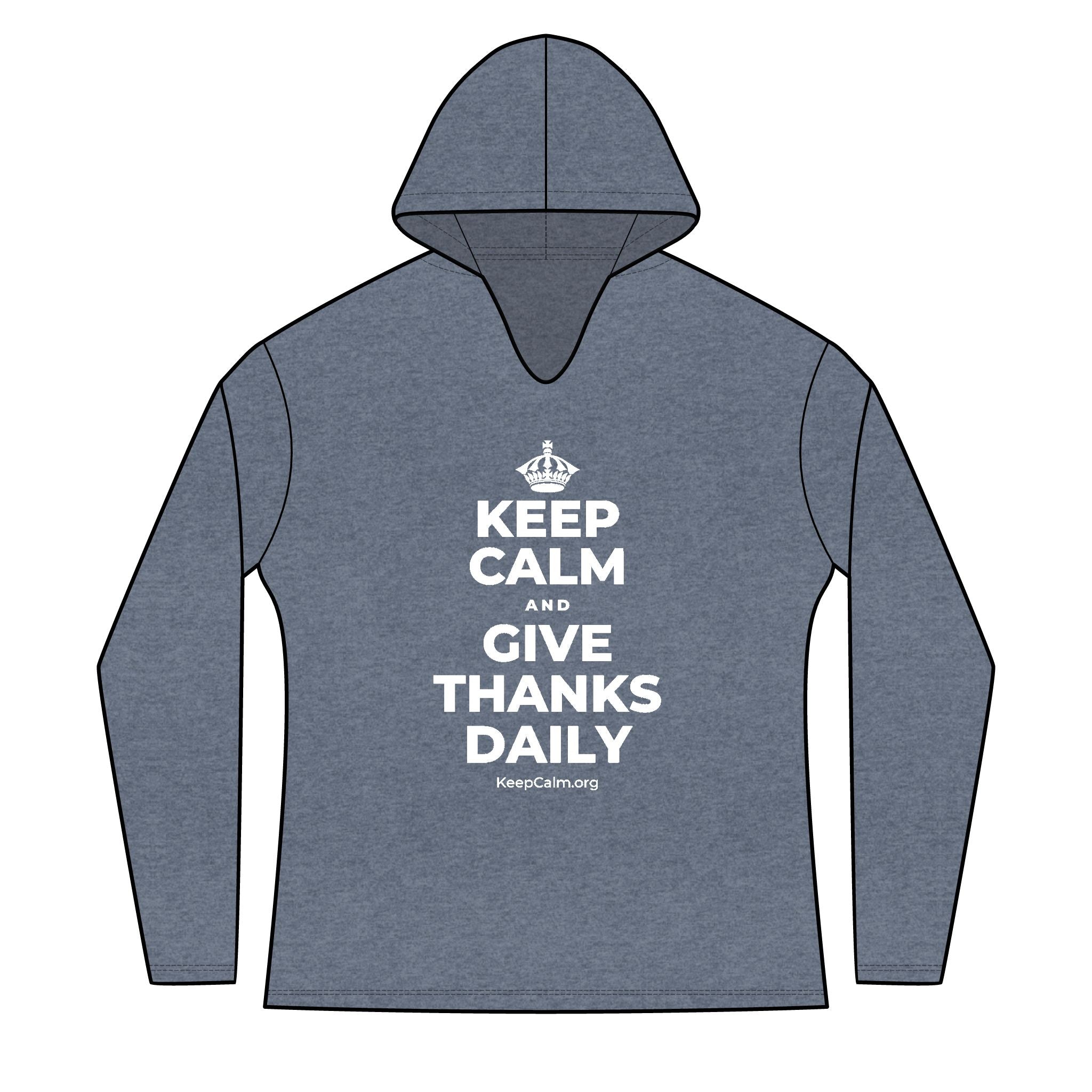 KEEP CALM AND GIVE THANKS DAILY Women's Long Sleeve Hoodie