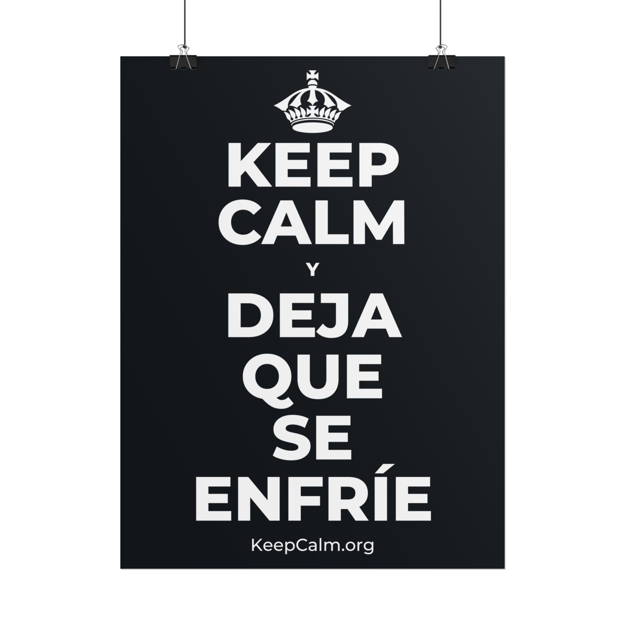 KEEP CALM Y DEJA QUE SE ENFRÍE Poster (Dark)