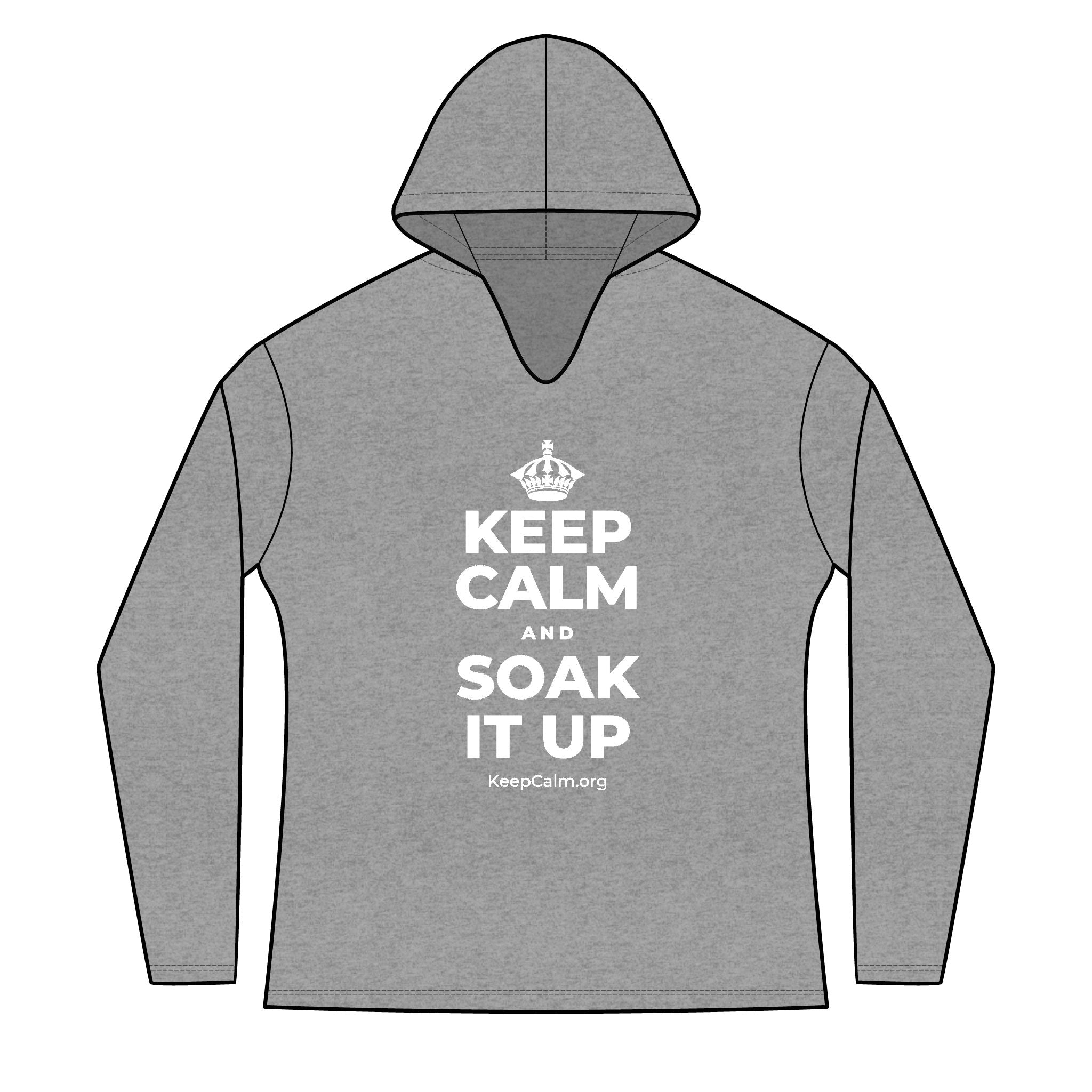 KEEP CALM AND SOAK IT UP Women's Long Sleeve Hoodie