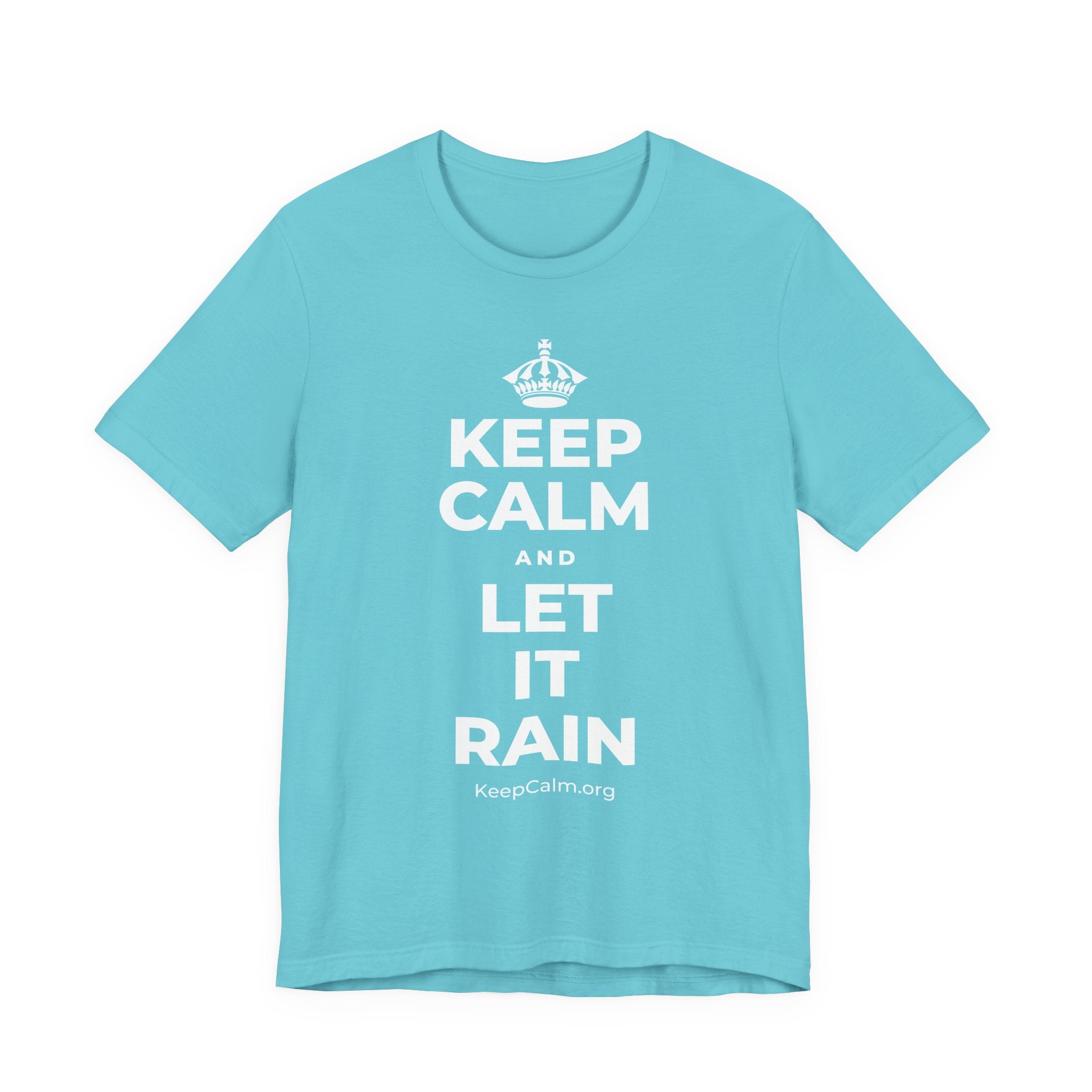 KEEP CALM AND LET IT RAIN T-Shirt (Soft Cream–Heather Mauve)
