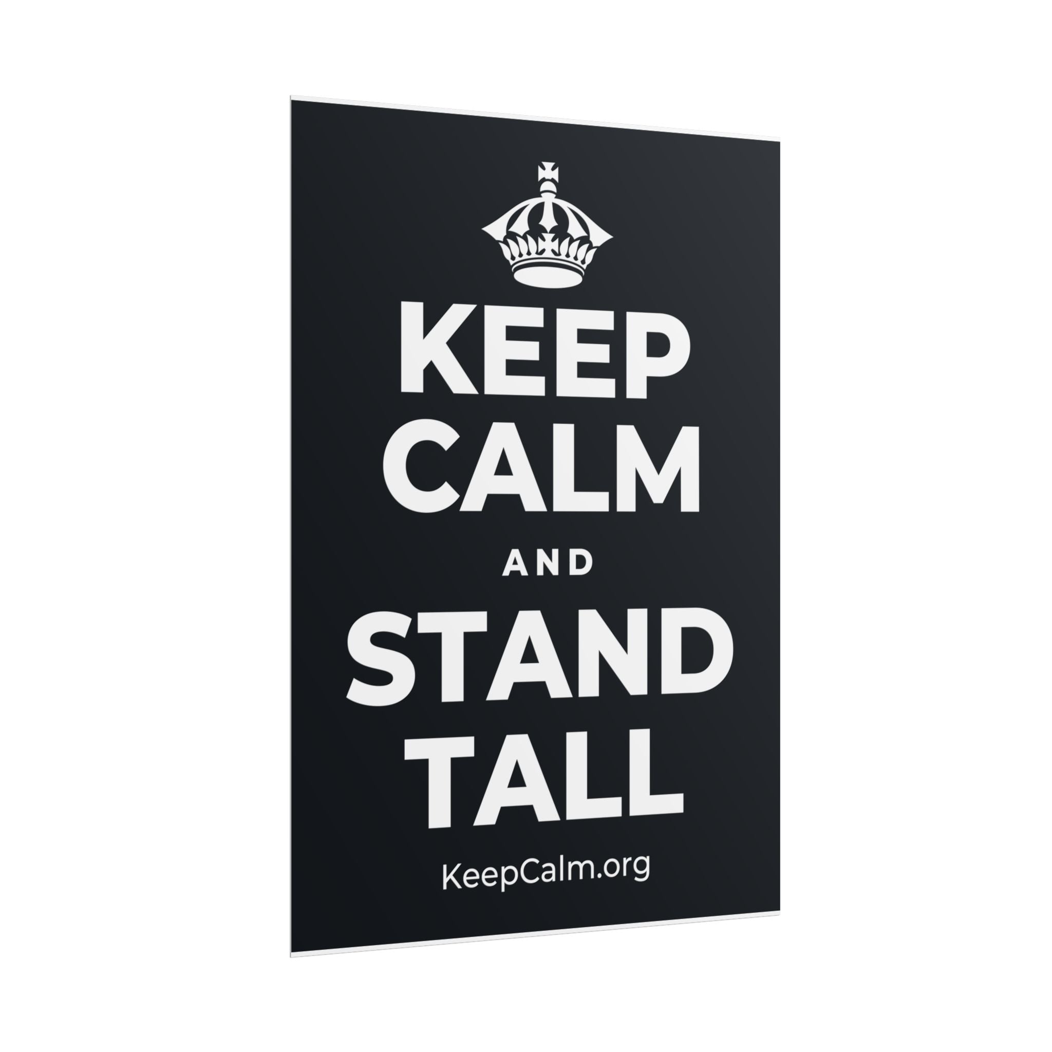 KEEP CALM AND STAND TALL Poster (Dark)