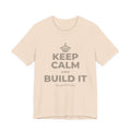 KEEP CALM AND BUILD IT T-Shirt (Soft Cream–Heather Mauve)