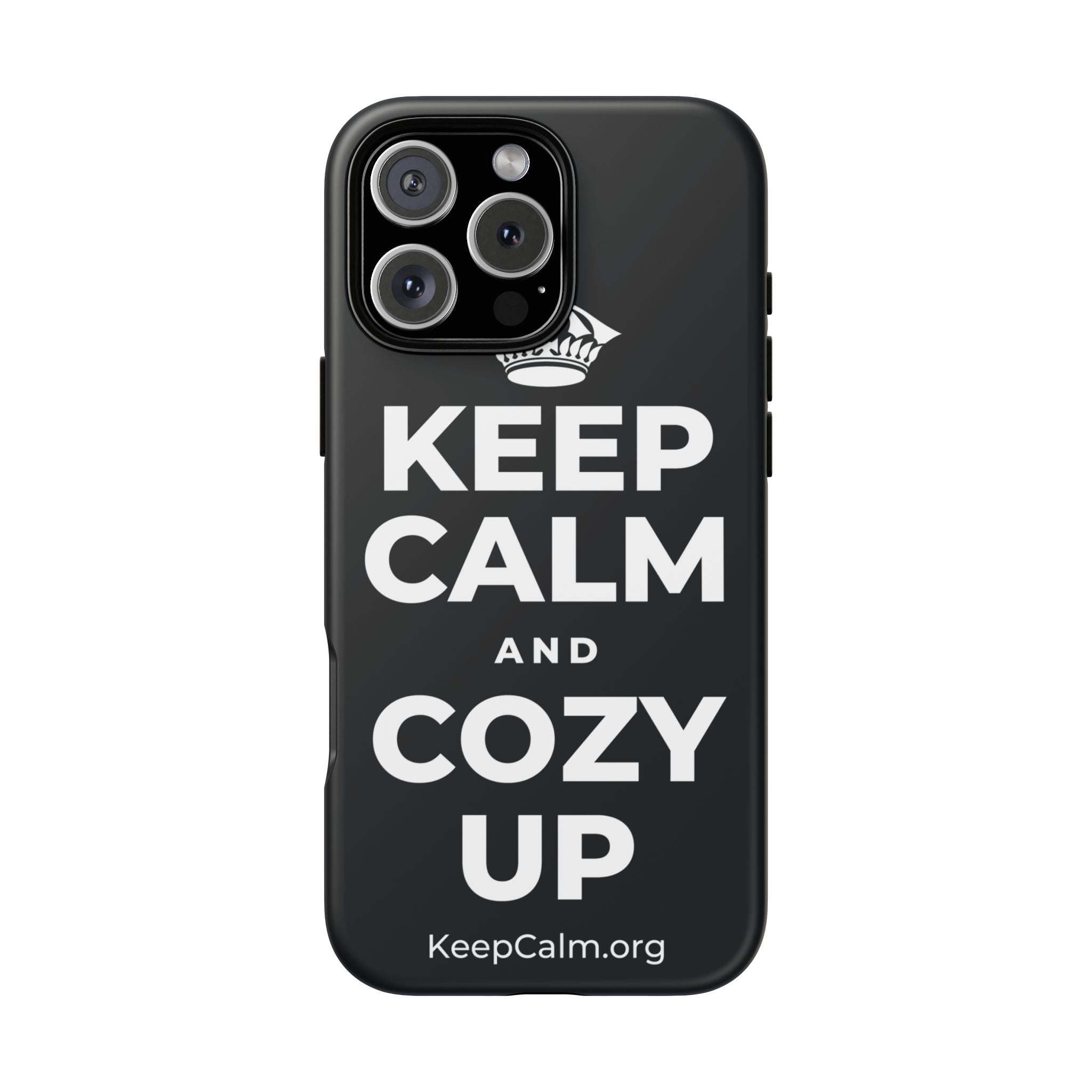 KEEP CALM AND COZY UP Phone Case (Dark)