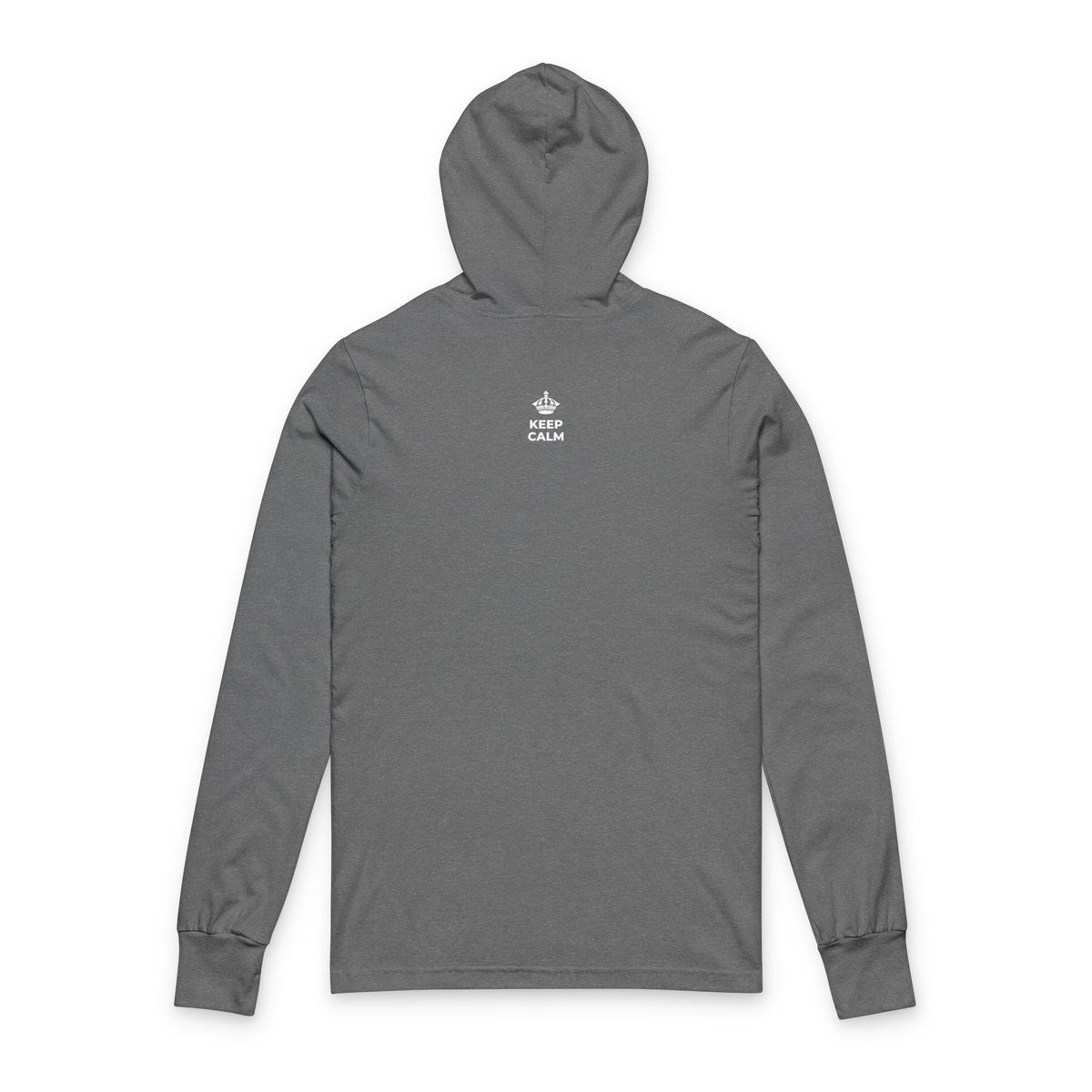 KEEP CALM AND HAPPY LOOKS GOOD ON YOU Hooded Long Sleeve Tee
